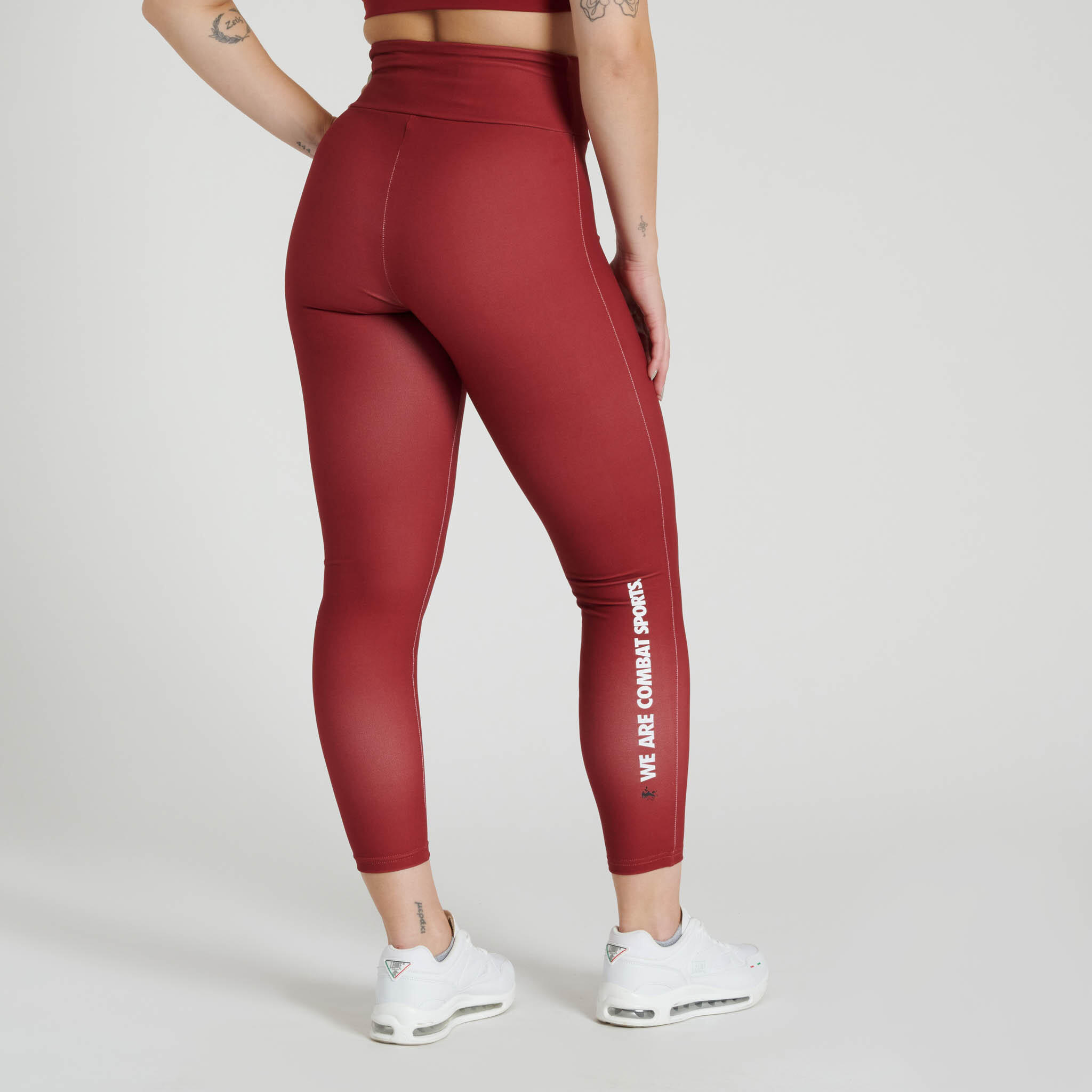Leggings desportivas femininas Leone1947 LOGO WACS bordô M 2/2