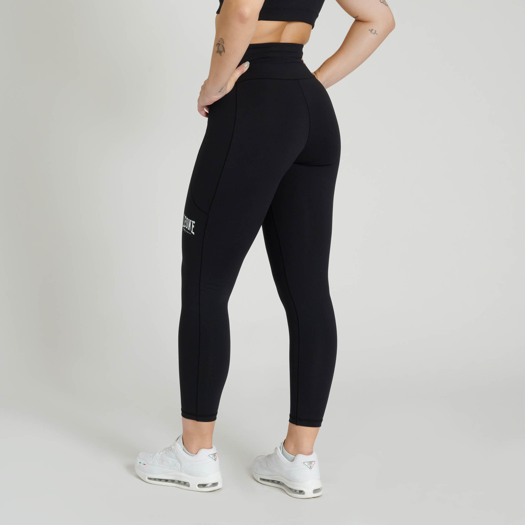 Leone1947 Leggings compresivos para mujer LOGO negro XS 2/3