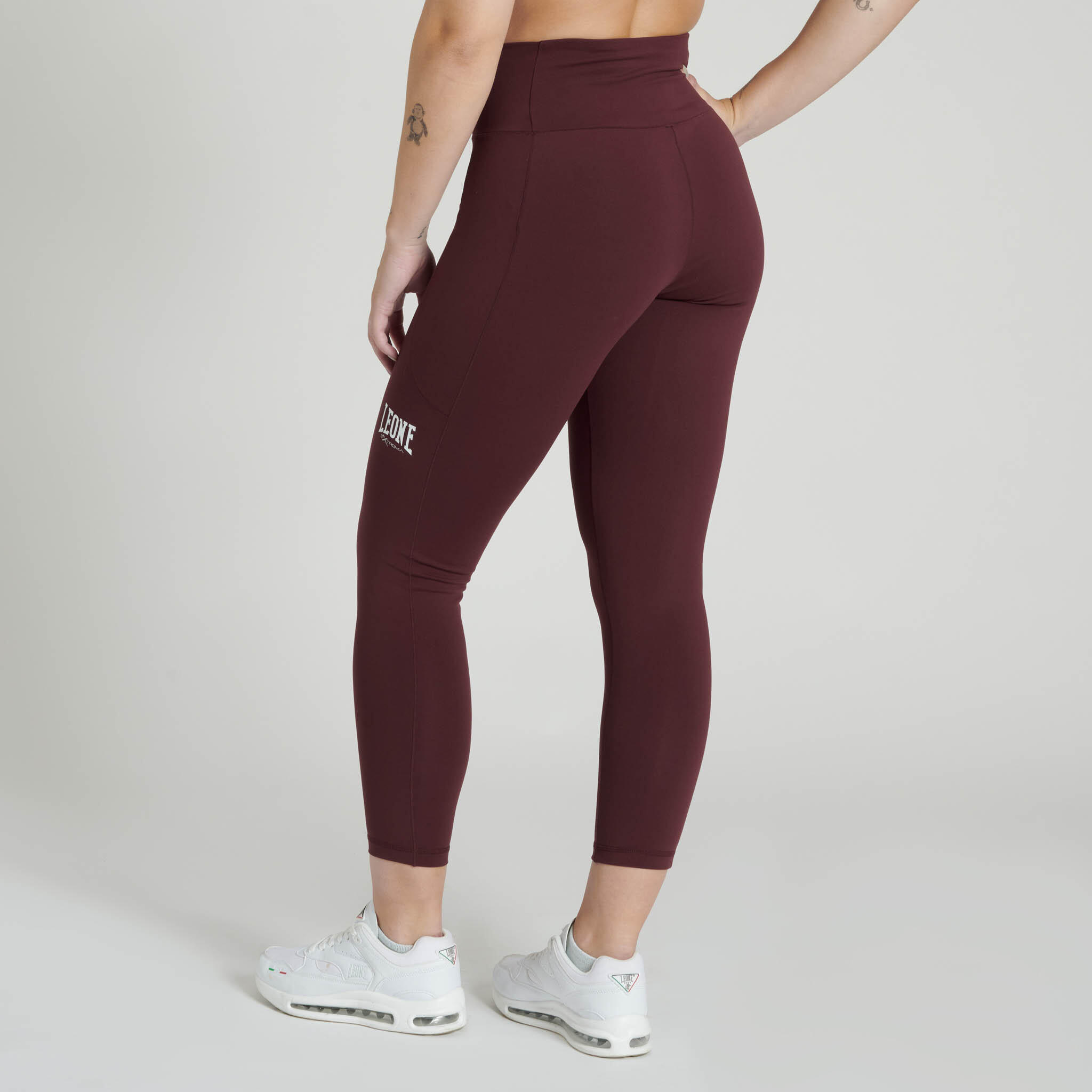 Leggins compresivos mujer Leone1947 LOGO berenjena L 2/2