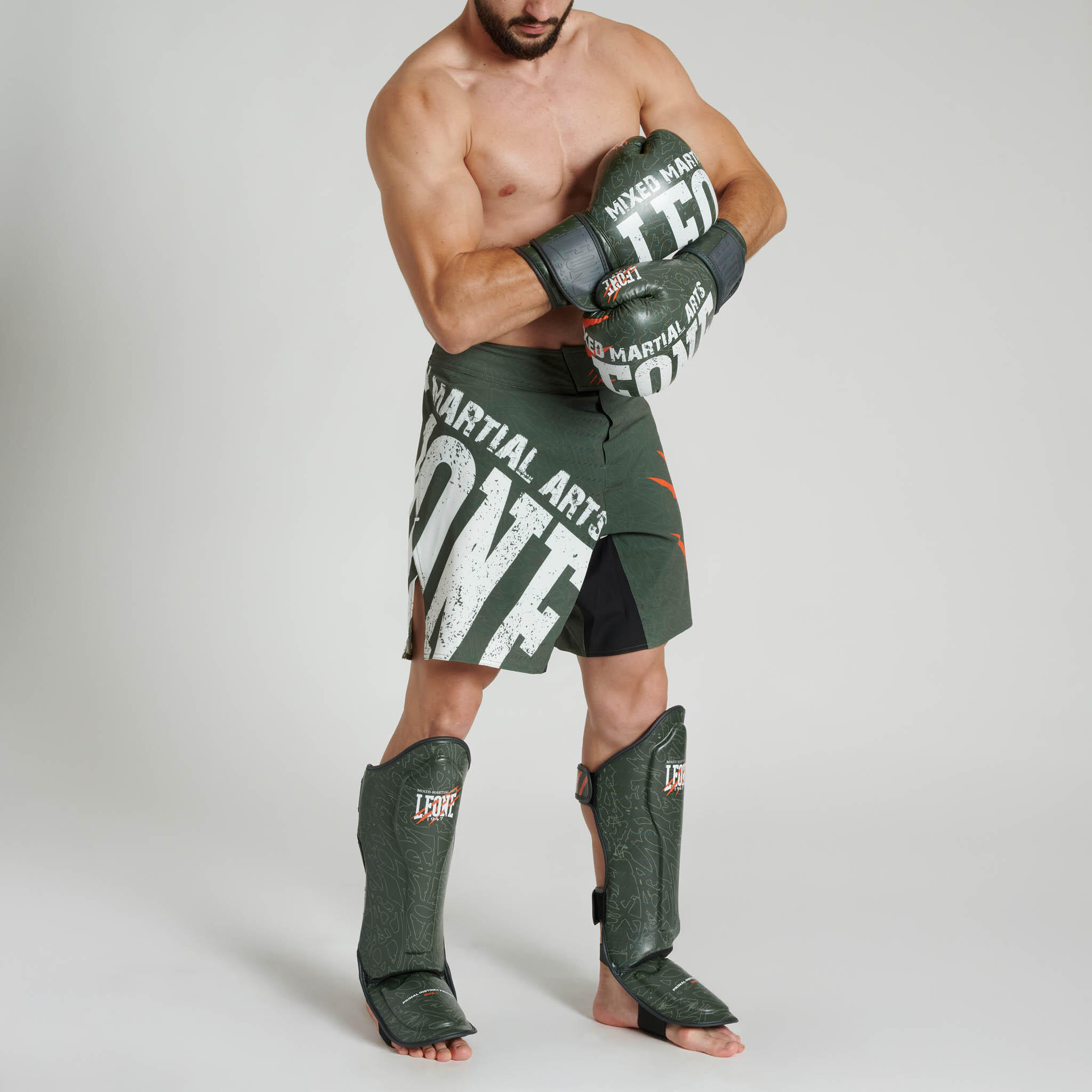 Leone1947 PRIMAL INSTINCT BOLD pantalón MMA verde XL 4/4