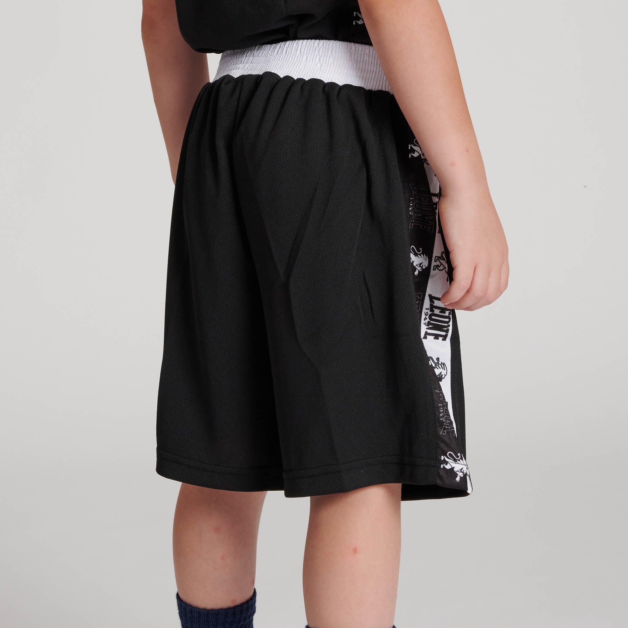 Calças de boxe infantil ICONIC Leone1947 pretas XL 4/6