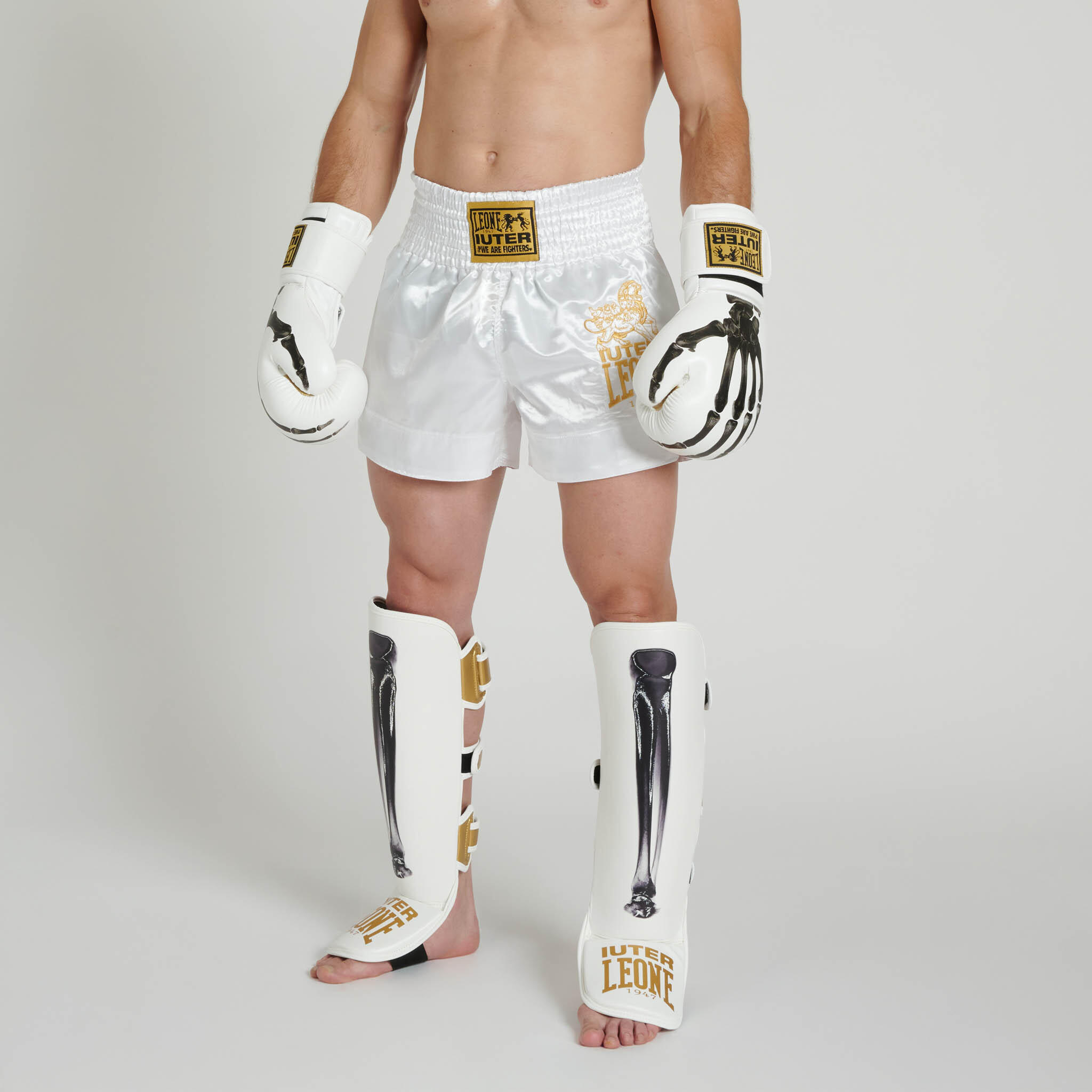 Pantalón Kick-Thai LEONE x IUTER blanco M 6/7