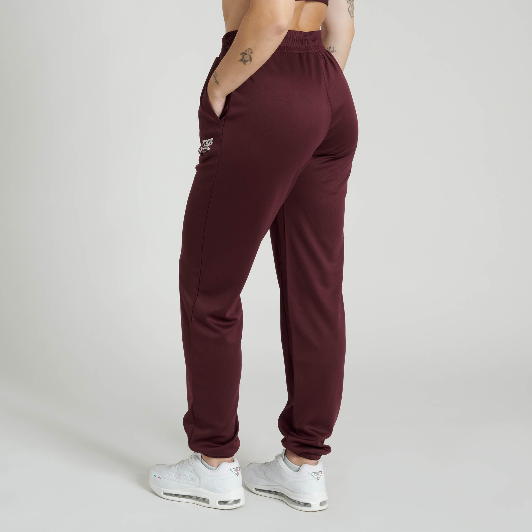 Leone1947 Pantalón largo mujer LOGO berenjena XS 2/4