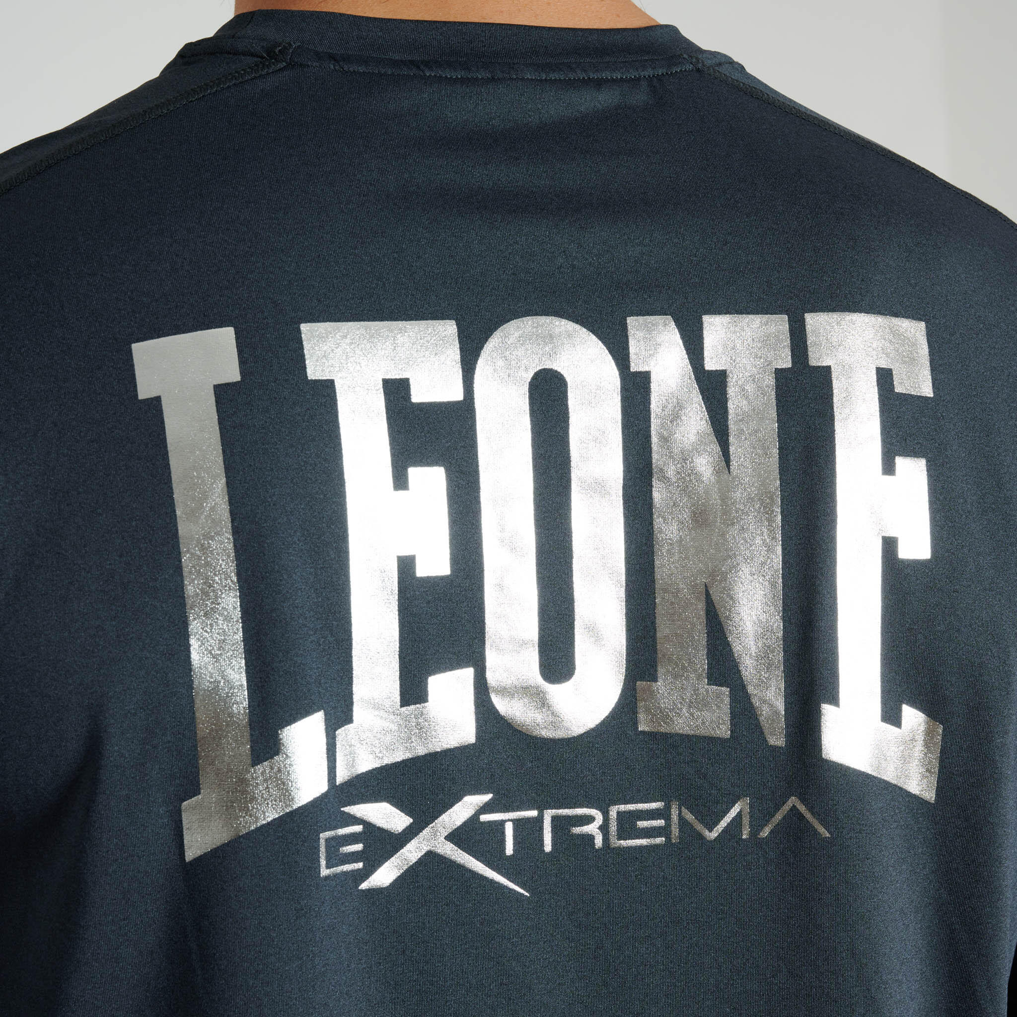 Leone1947 Camiseta MELANGE manga corta azul acero L 3/3