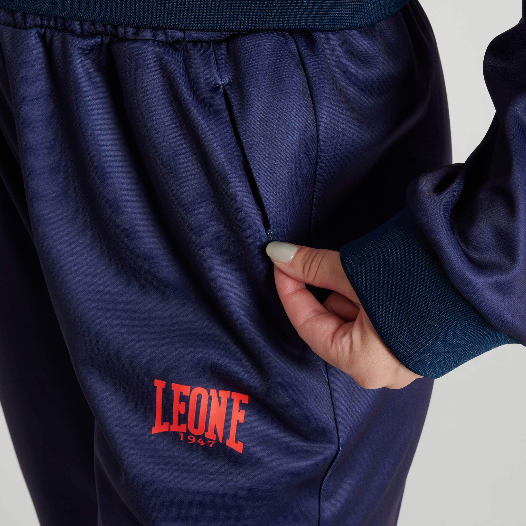 Pantalón largo mujer Leone1947 LOGO WACS azul L 3/3