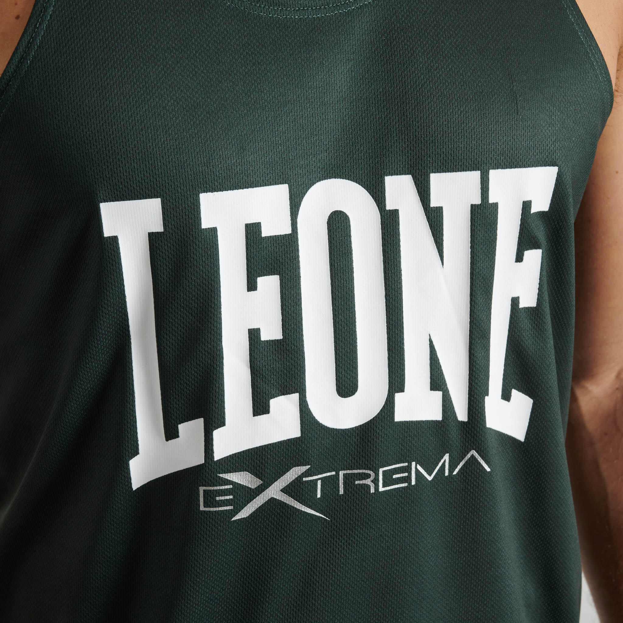 Leone1947 Camiseta de Tirantes LOGO Verde Army XL 3/3