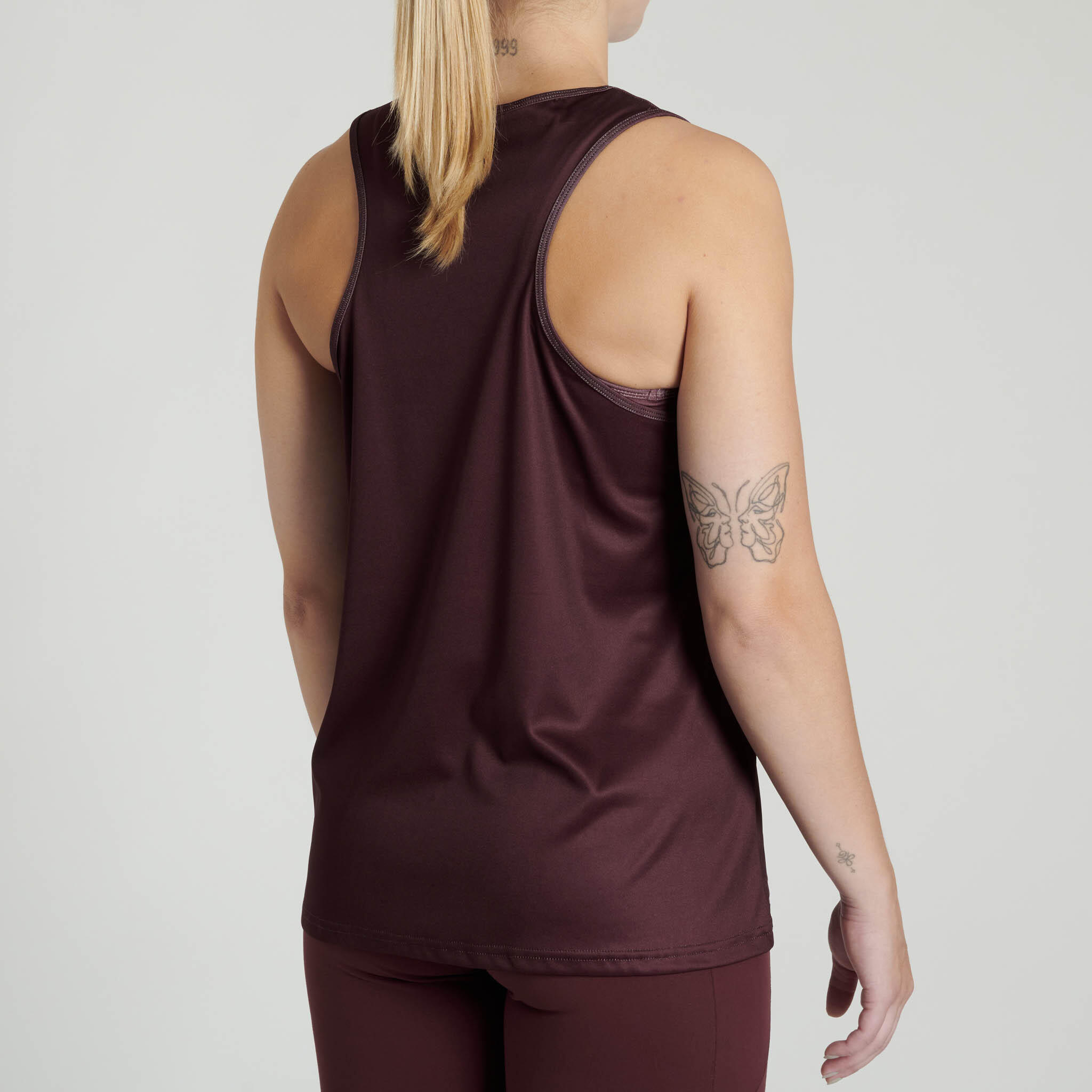 Camiseta de tirantes mujer Leone1947 LOGO berenjena L 2/2