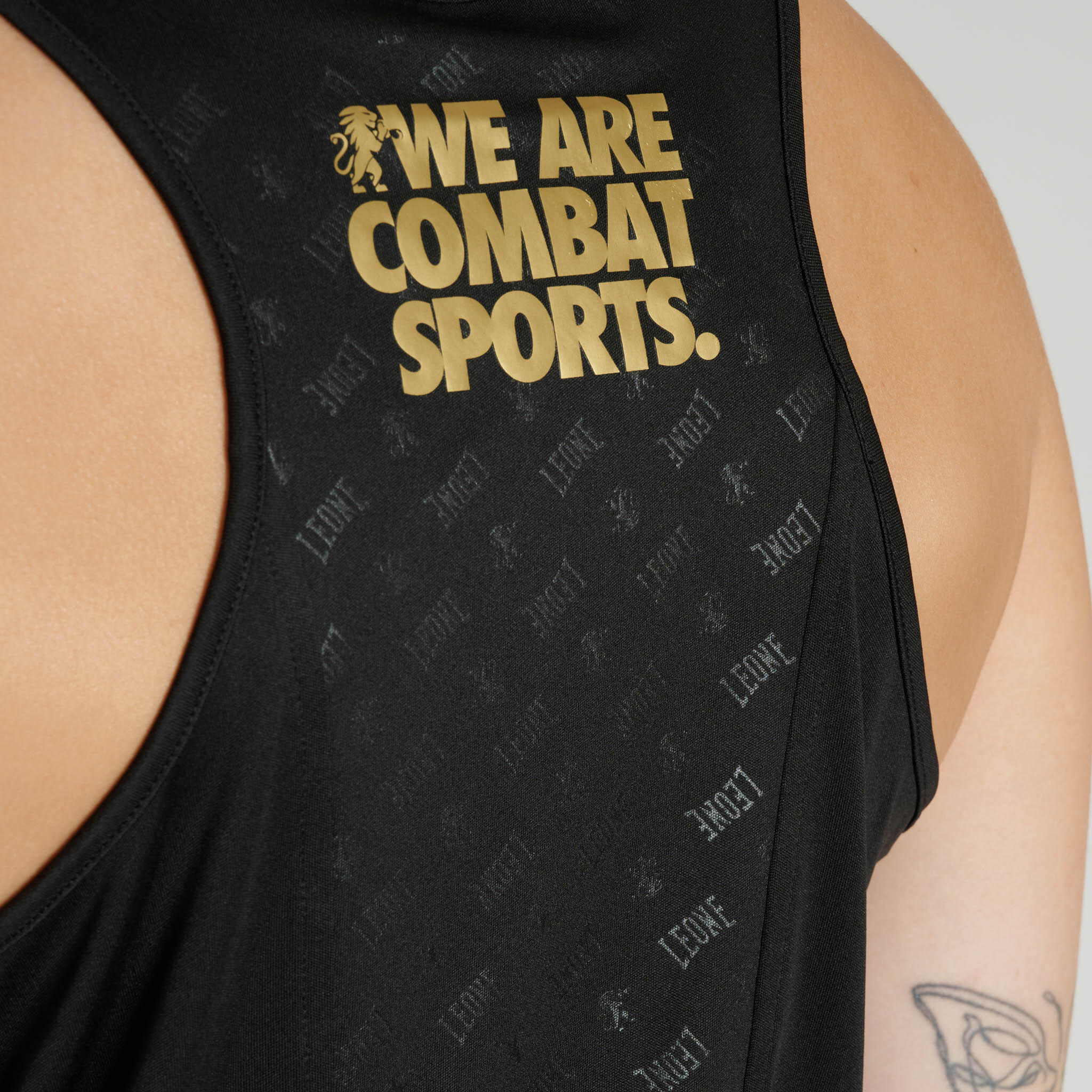Camiseta tirantes mujer Leone1947 DNA negro L 4/4