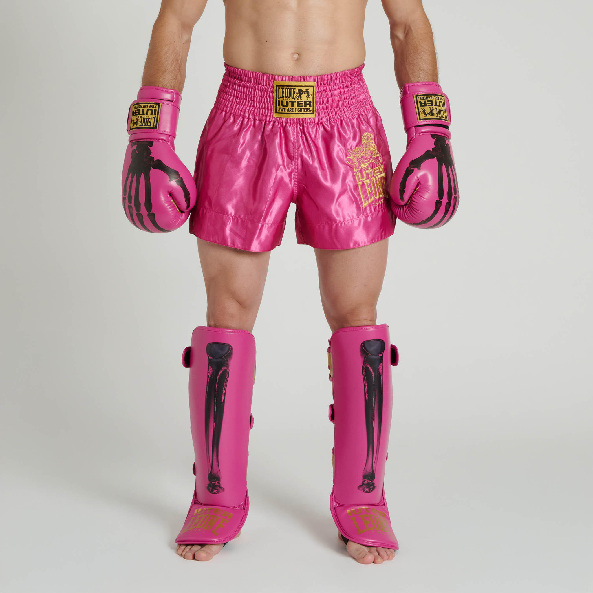 Pantalón Kick-Thai LEONE x IUTER satén fucsia M 6/7