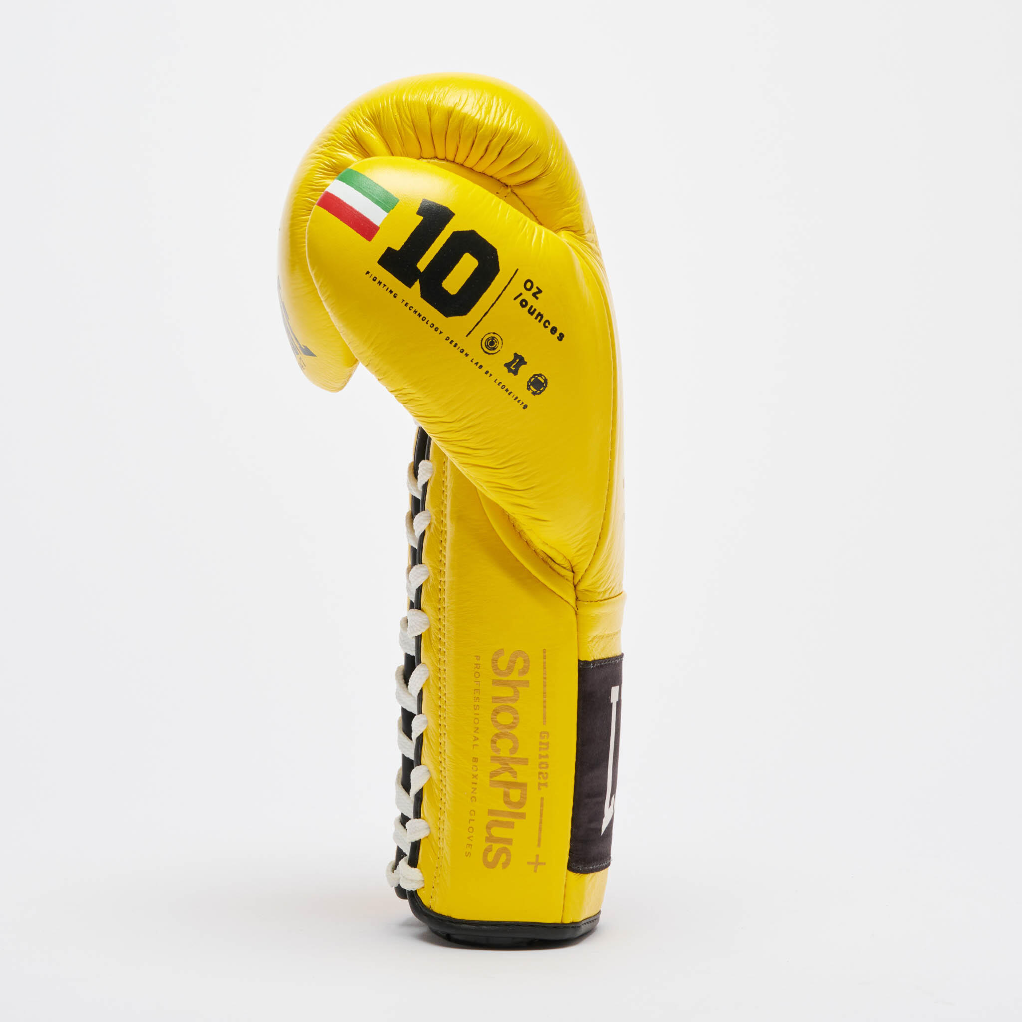 Leone1947 Guantes de boxeo SHOCK PLUS amarillo 10 oz 3/7