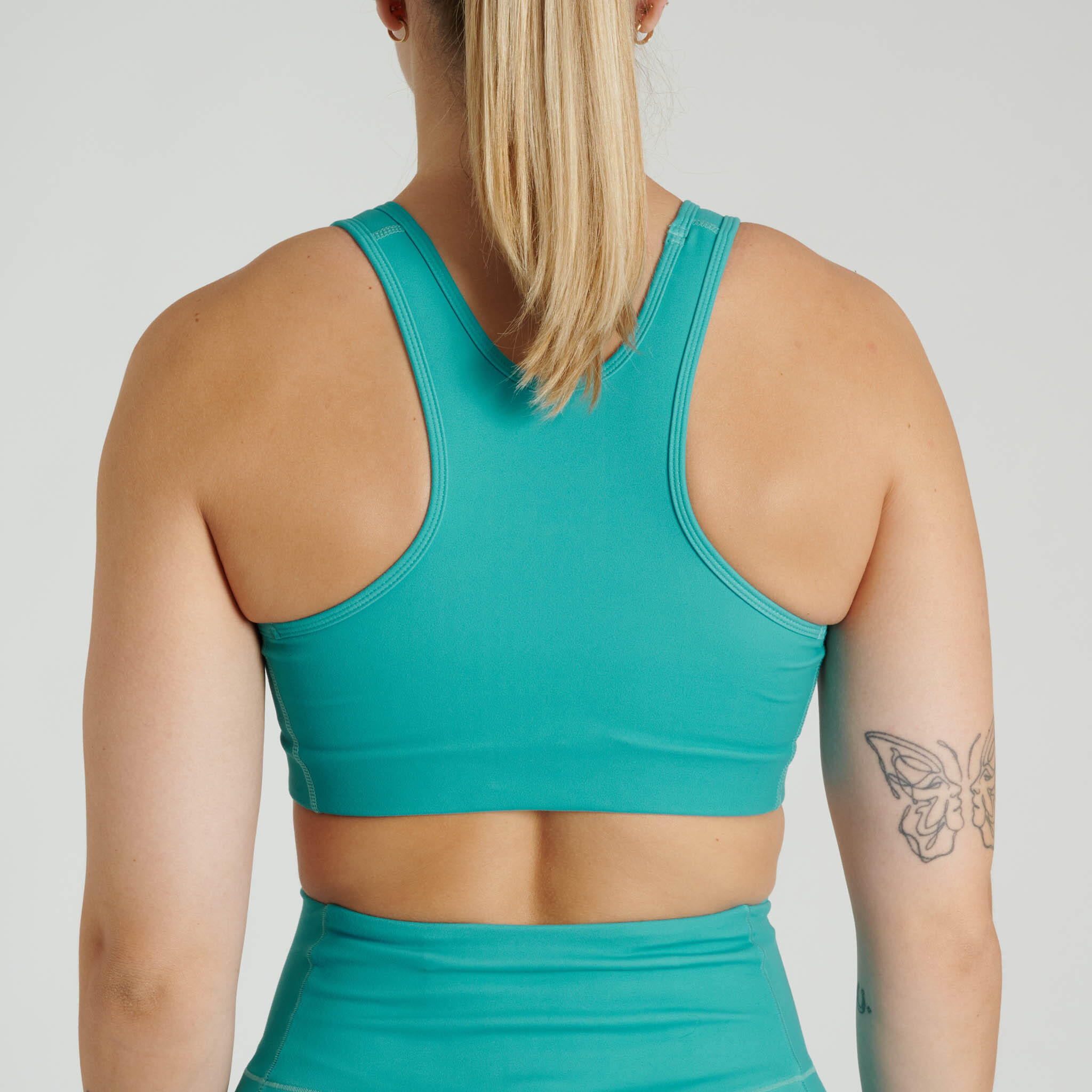 Top deportivo mujer Leone1947 LOGO verde acqua M 2/3