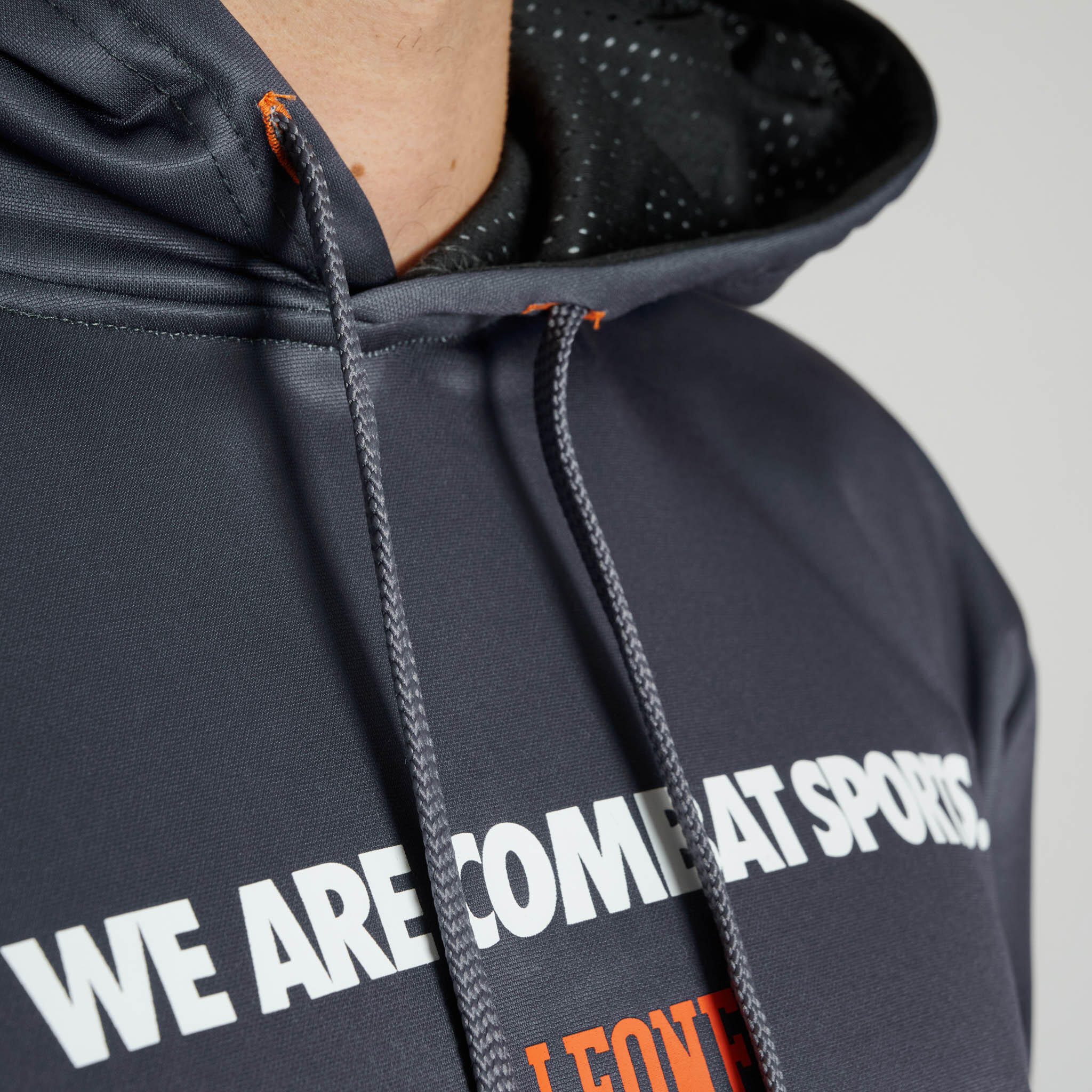 Sudadera con capucha Leone1947 LOGO WACS gris talla S 3/3