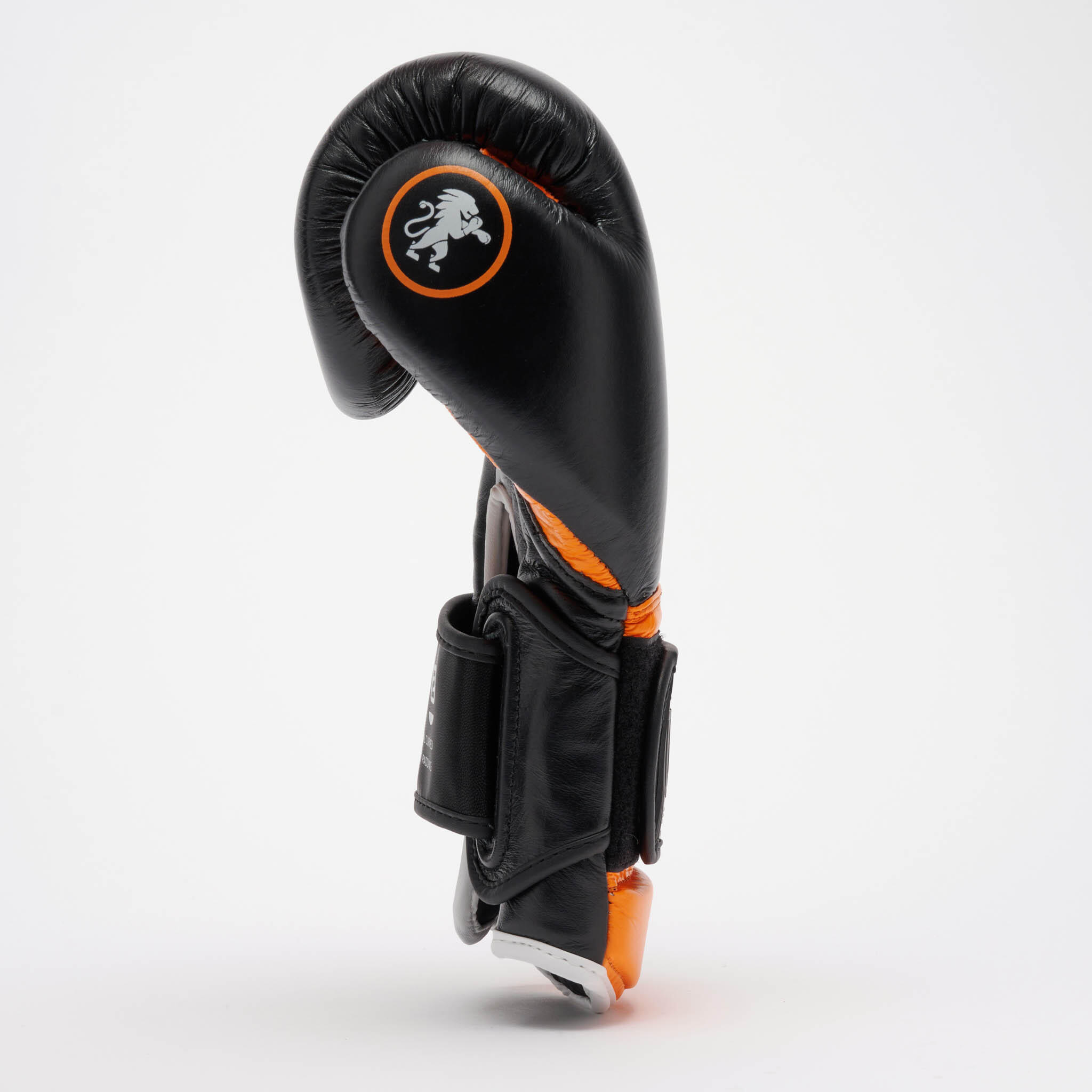 Leone1947 Guantes de Boxeo Professional 2 cuero de búfalo naranja 16oz 3/5