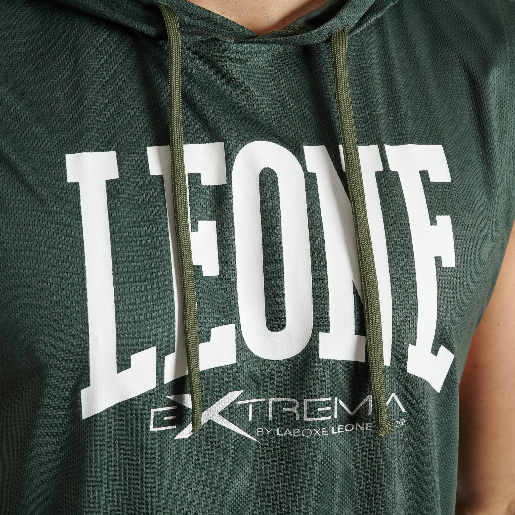 Leone1947 Sudadera con capucha sin mangas LOGO naranja XL 3/3