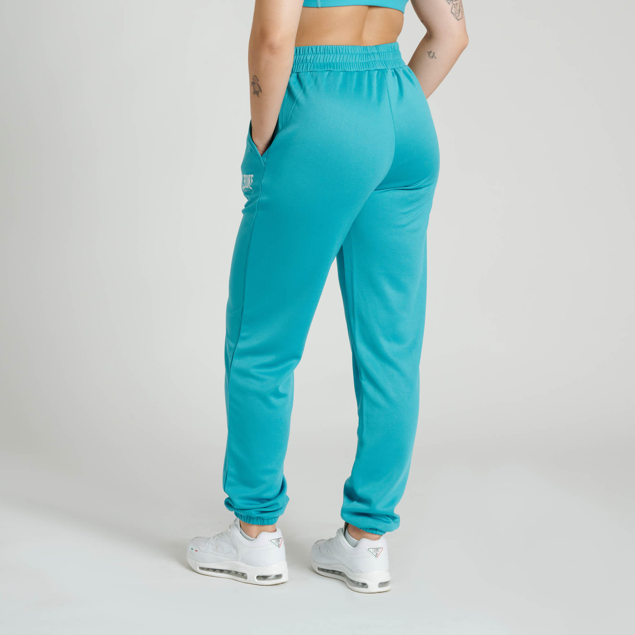 Leone1947 Pantalón largo mujer LOGO WACS verde acqua M 2/4