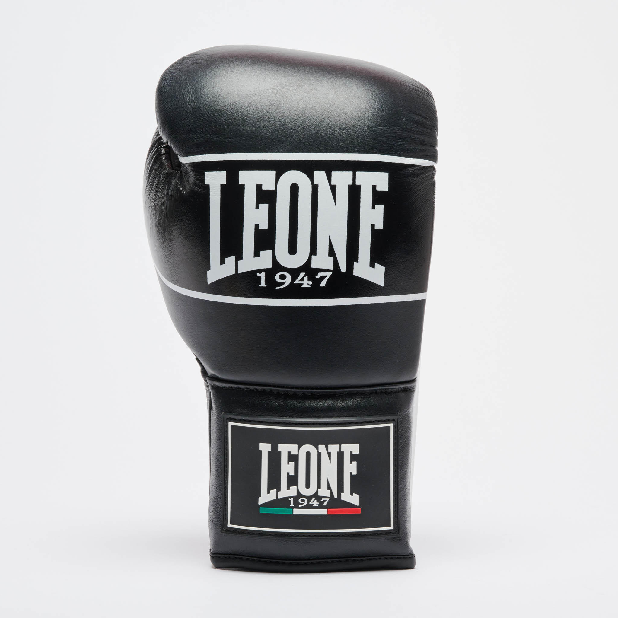 Leone1947 Guantes de boxeo SHOCK PRO ROPES piel con cordones negro 10oz 2/7