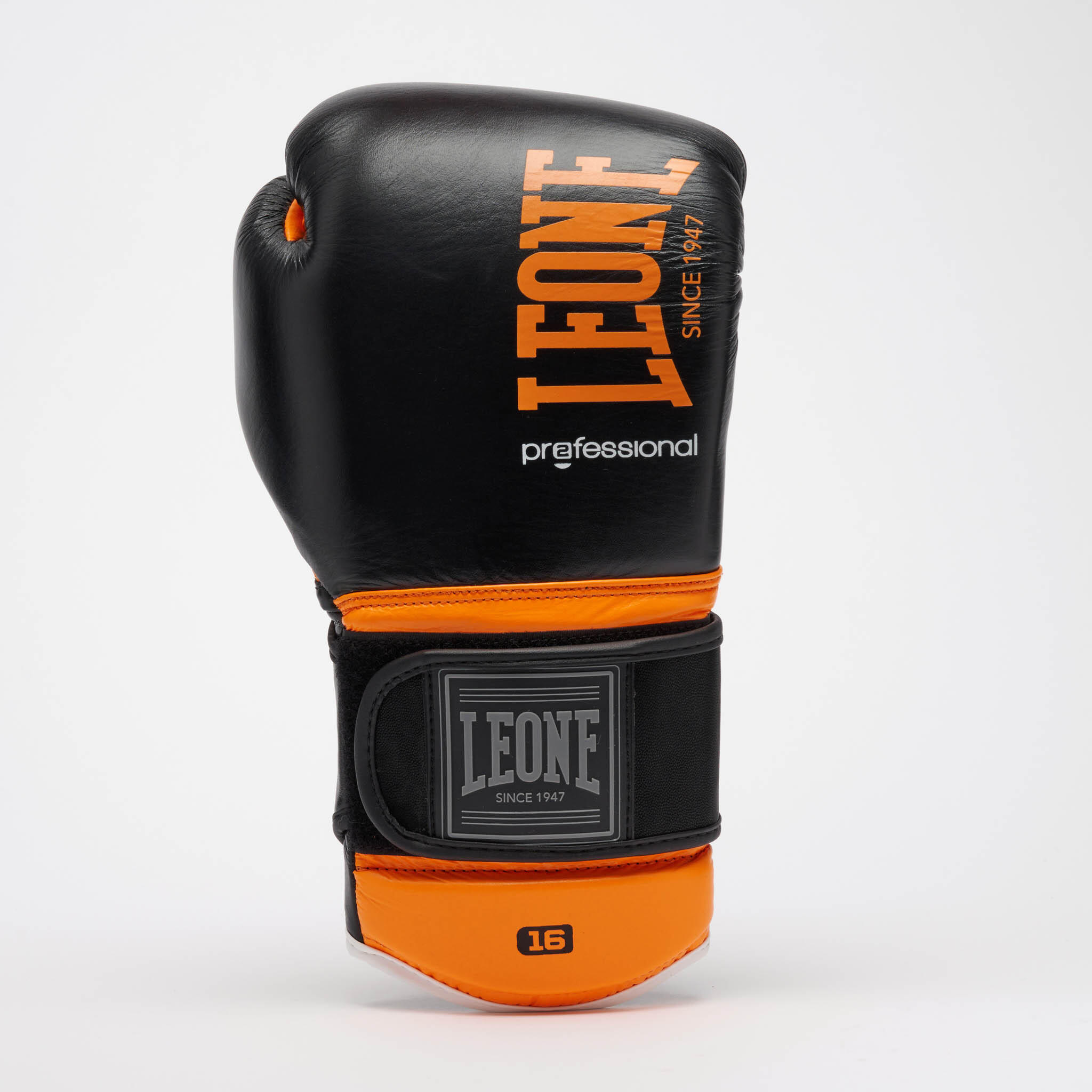 Leone1947 Guantes de Boxeo Professional 2 cuero de búfalo naranja 16oz 2/5