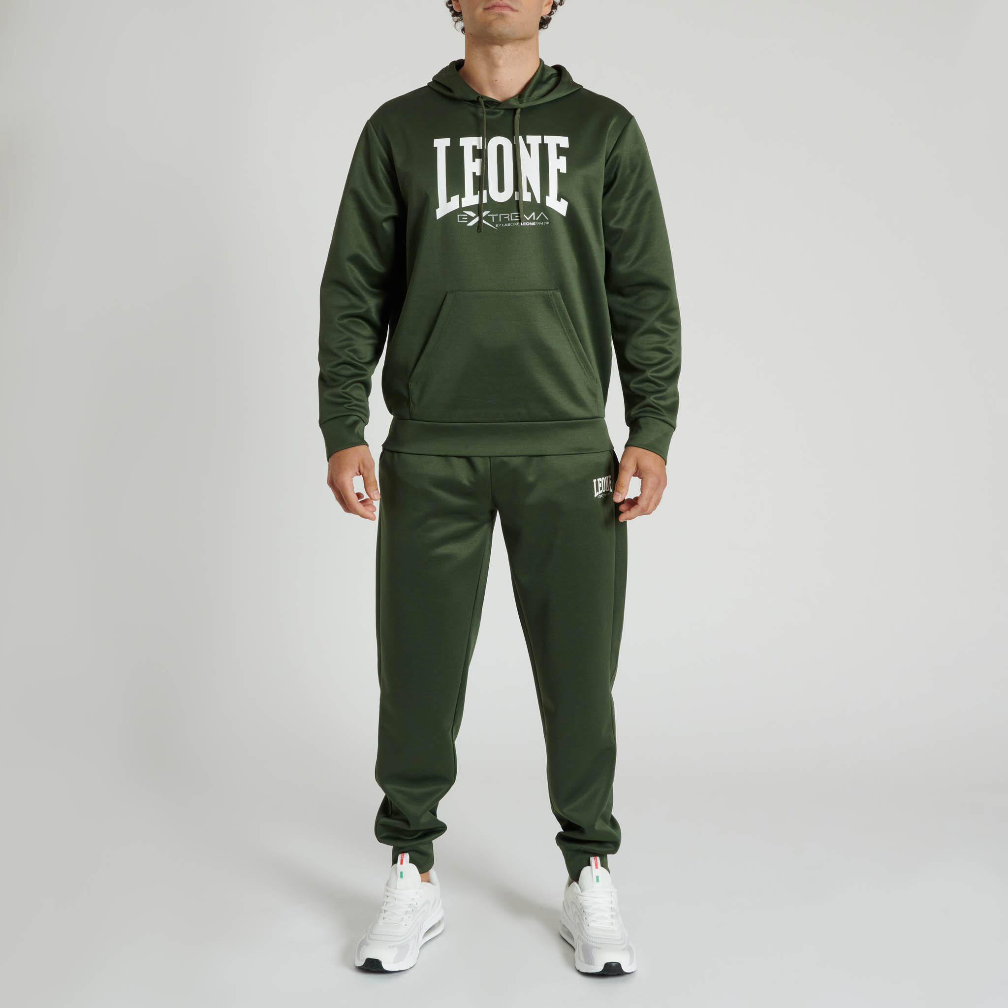Leone1947 Sudadera con capucha LOGO verde army XL 4/4