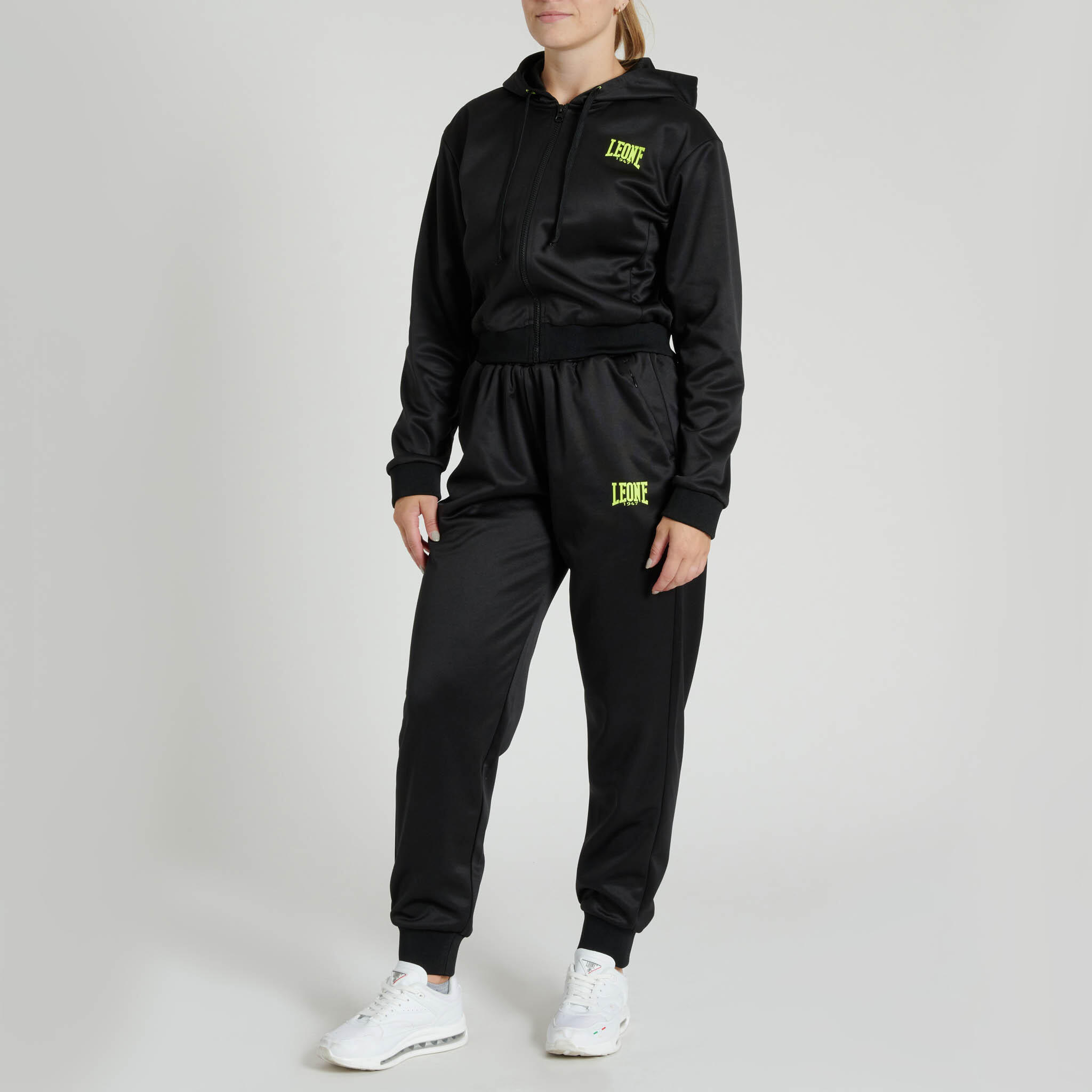 Leone1947 Sudadera mujer con capucha LOGO WACS negro S 4/4