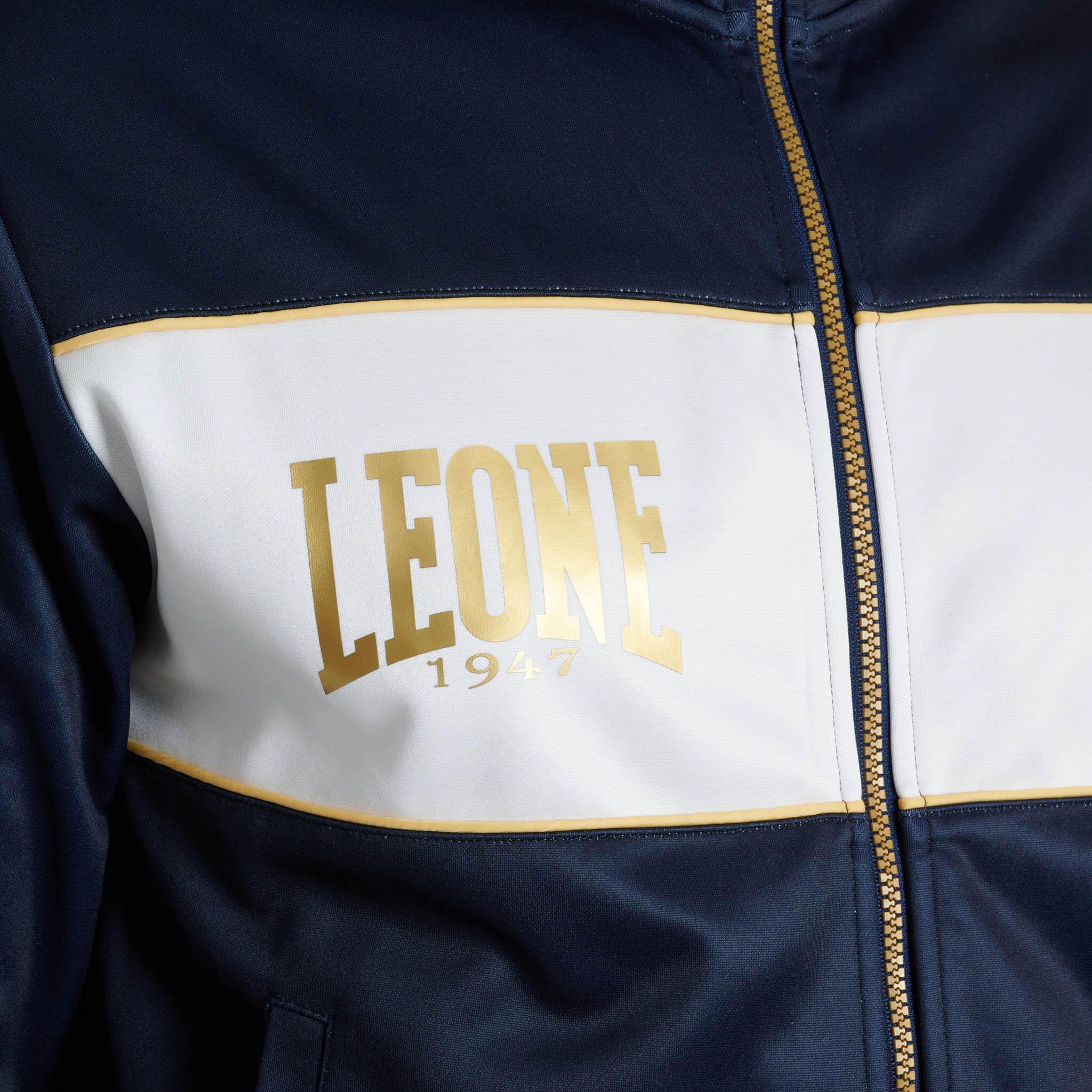 Leone1947 PREMIUM 2 sweatshirt sem capuz com fecho azul M 3/4