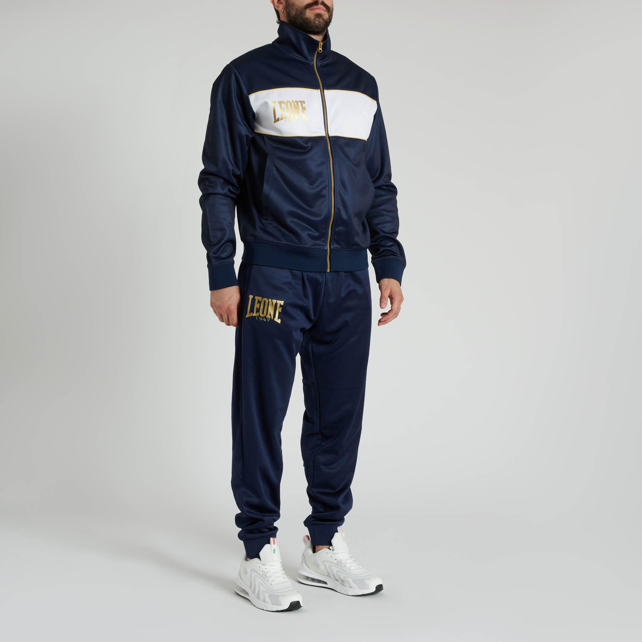 Leone1947 PREMIUM 2 sweatshirt sem capuz com fecho azul M 4/4