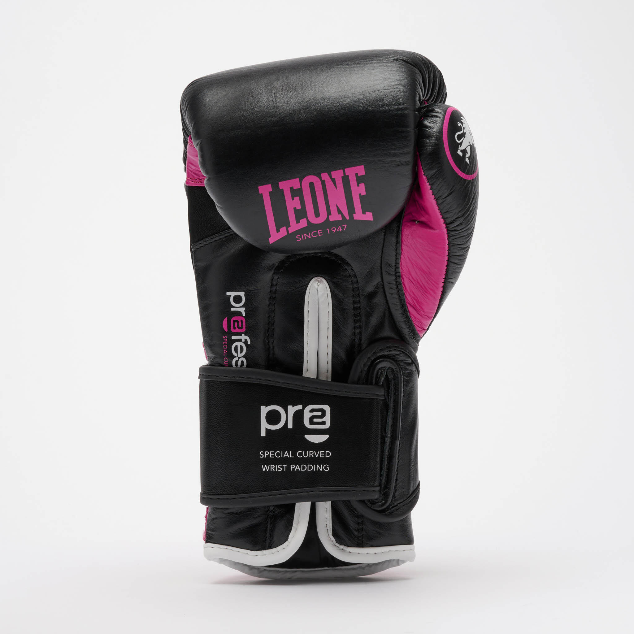 Leone1947 Guantes de Boxeo Professional 2 Piel de búfalo 10 oz M fucsia 4/5