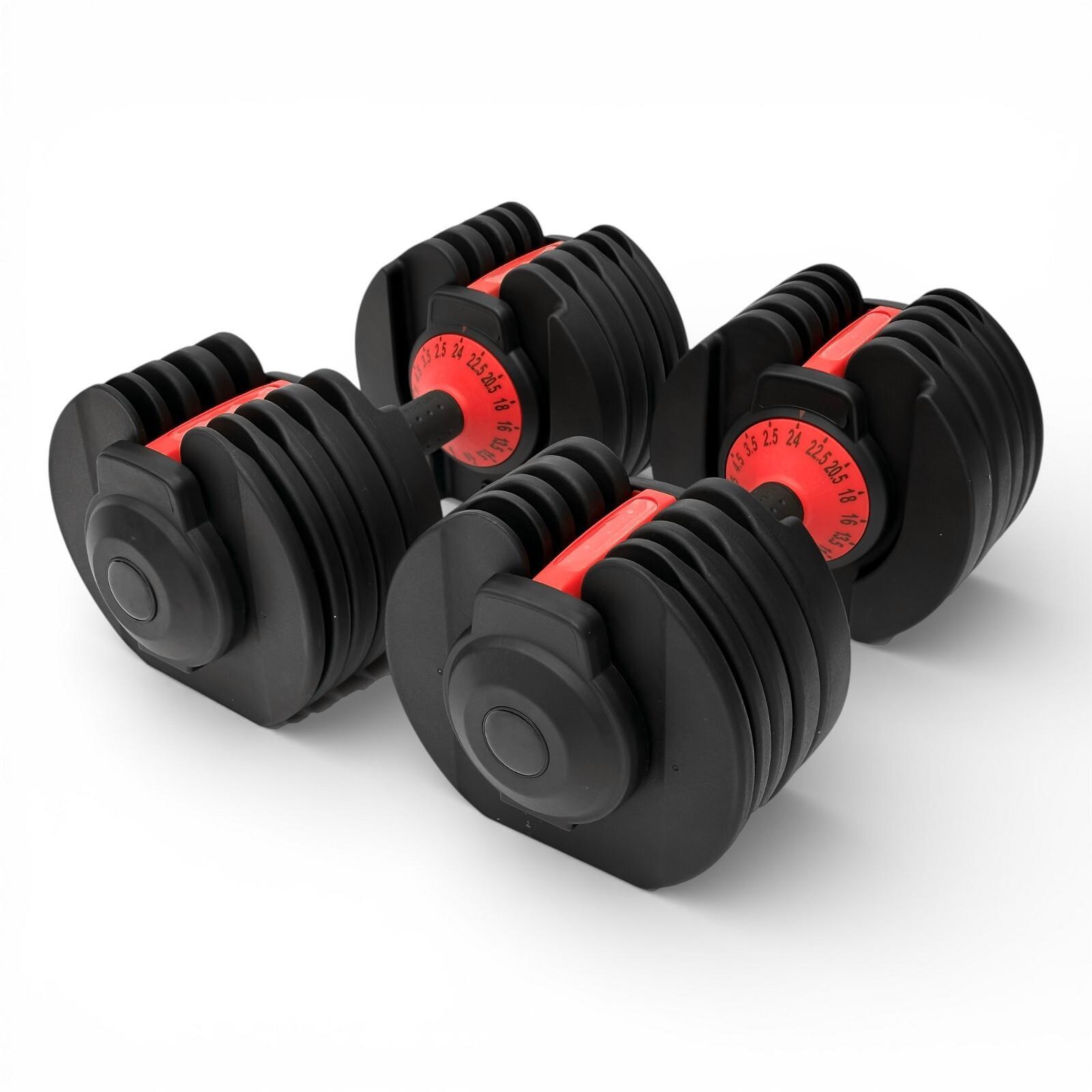 Coppia Manubri Pesi V2 Palestra Casa Da 2.5 A 24 Kg - 15 Livelli Regolabili Set 3/7