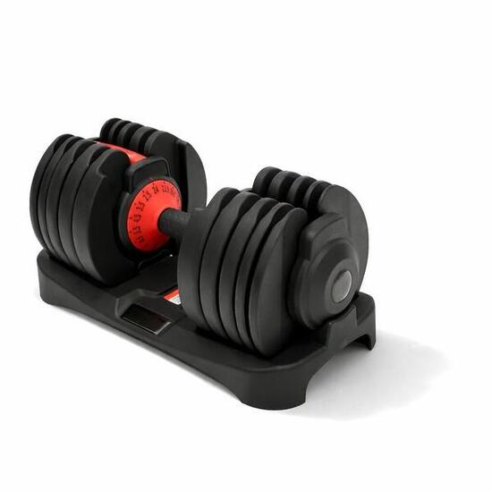 Manubrio Pesi Palestra Casa Da 2.5 A 24 Kg - 15 Livelli Regolabili Set V2 Con Ba