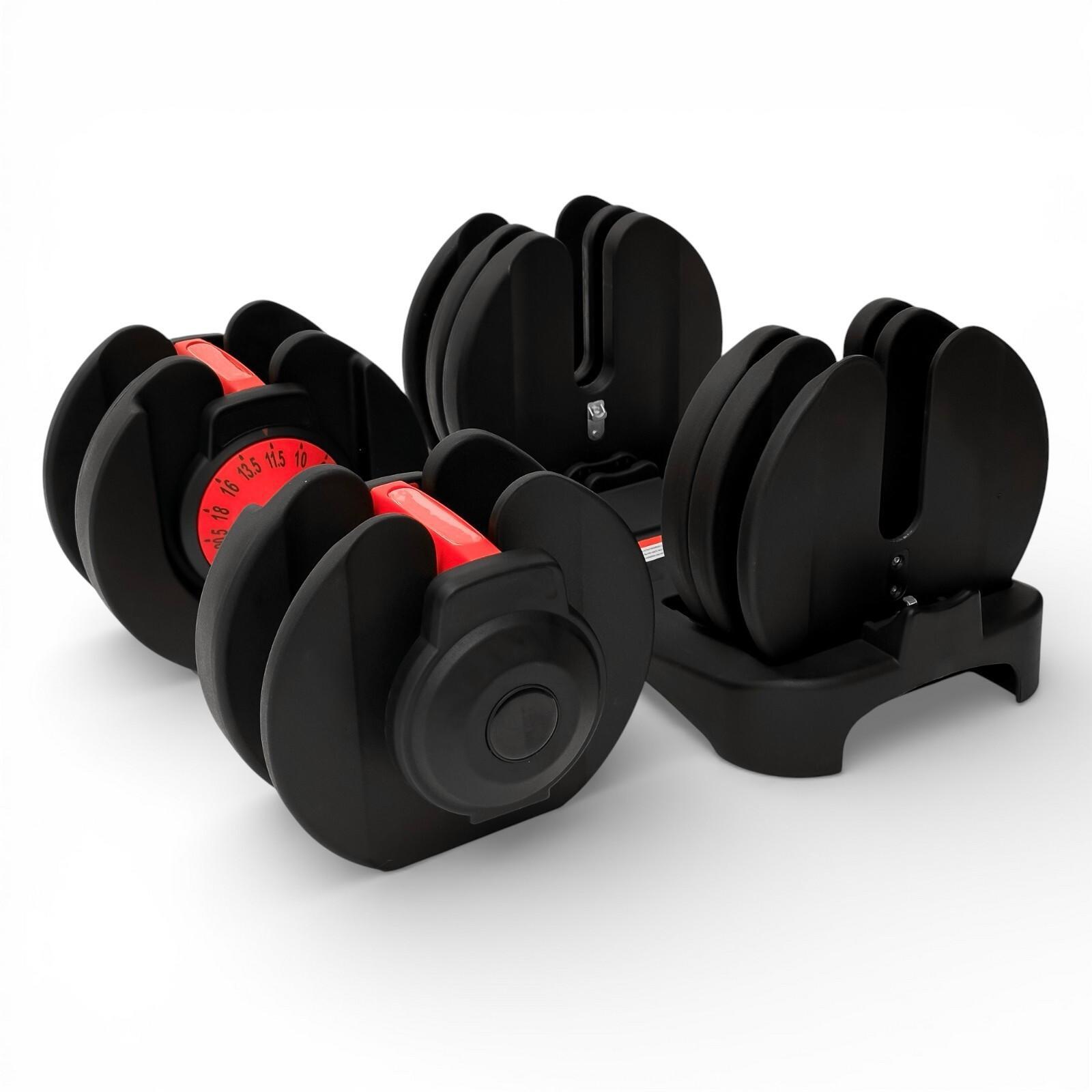 Coppia Manubri Pesi V2 Palestra Casa Da 2.5 A 24 Kg - 15 Livelli Regolabili Set 2/7