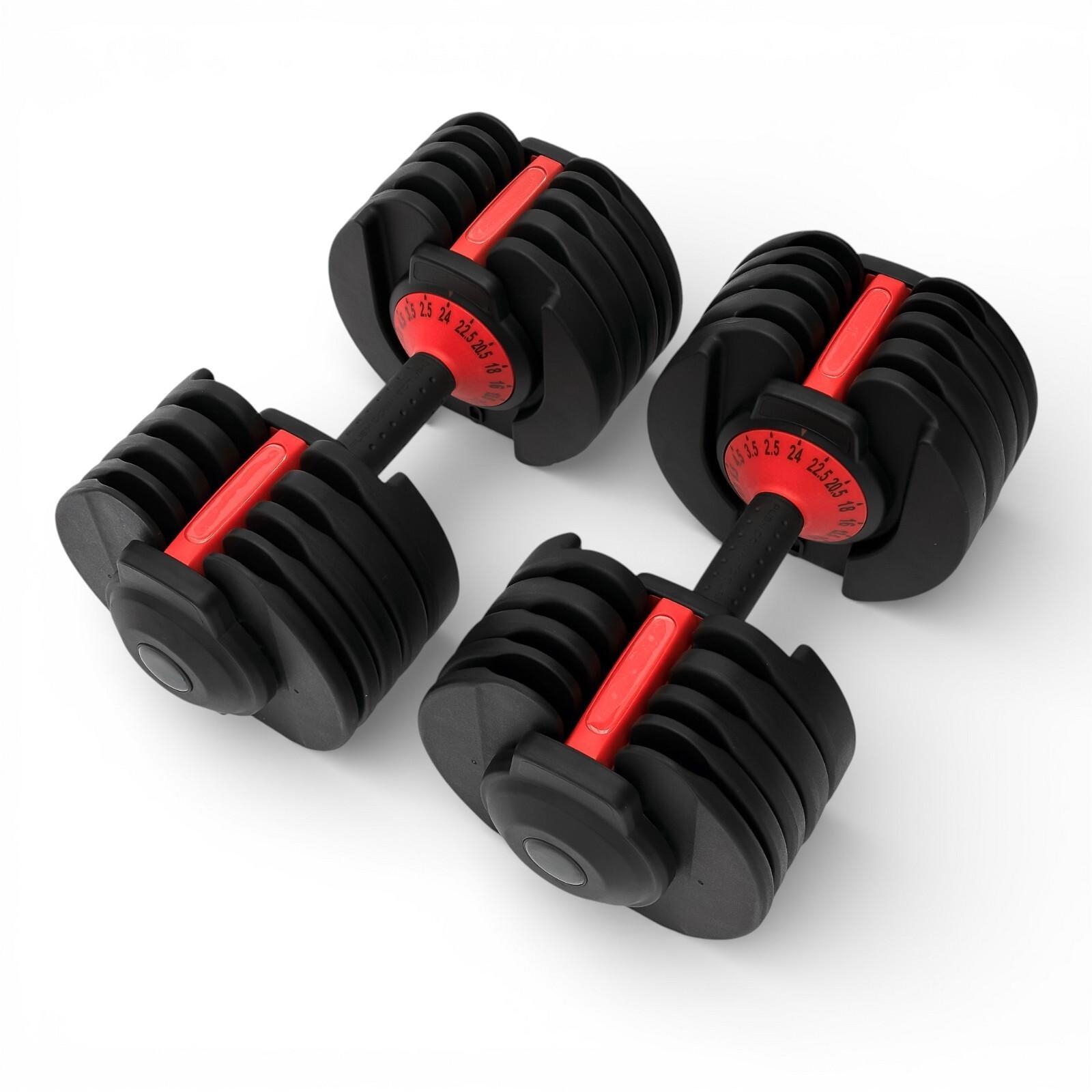 Coppia Manubri Pesi V2 Palestra Casa Da 2.5 A 24 Kg - 15 Livelli Regolabili Set 4/7