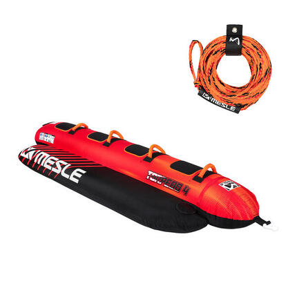 Wassergleiter Torpedo 2 Personen mit Leine Bananenboot rot Mesle