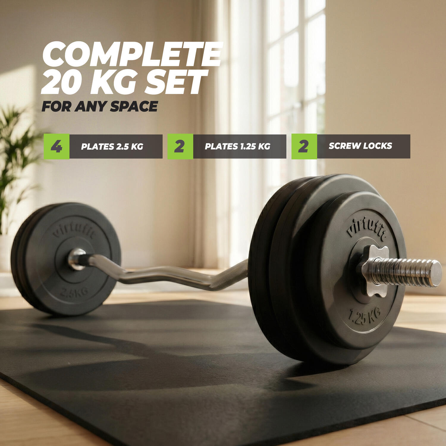 Vinyl EZ-Curl Set - Ensemble d'haltères - 20 kg 3/7