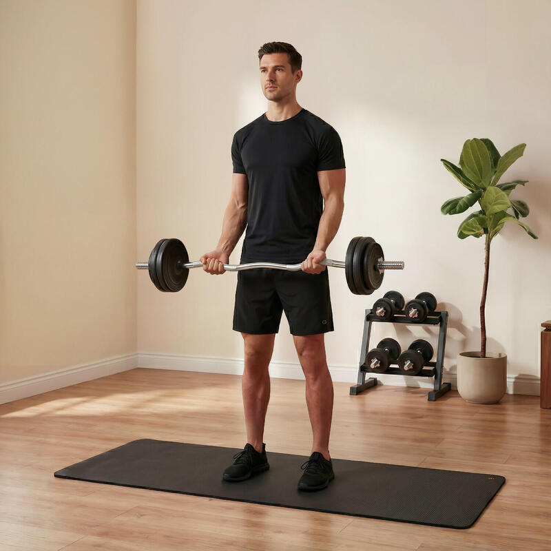 Súlyzószett francia bicepsz rúddal 20kg VIRTUFIT - Decathlon