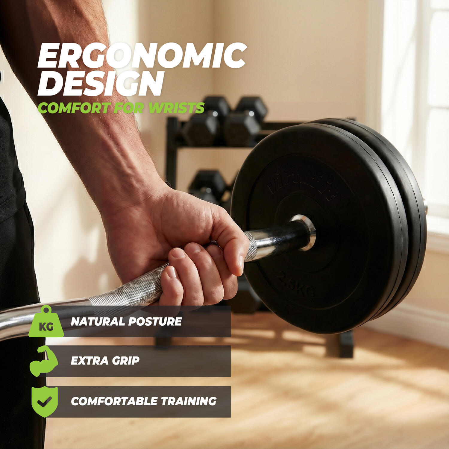 Vinyl EZ-Curl Set - Ensemble d'haltères - 20 kg 4/7