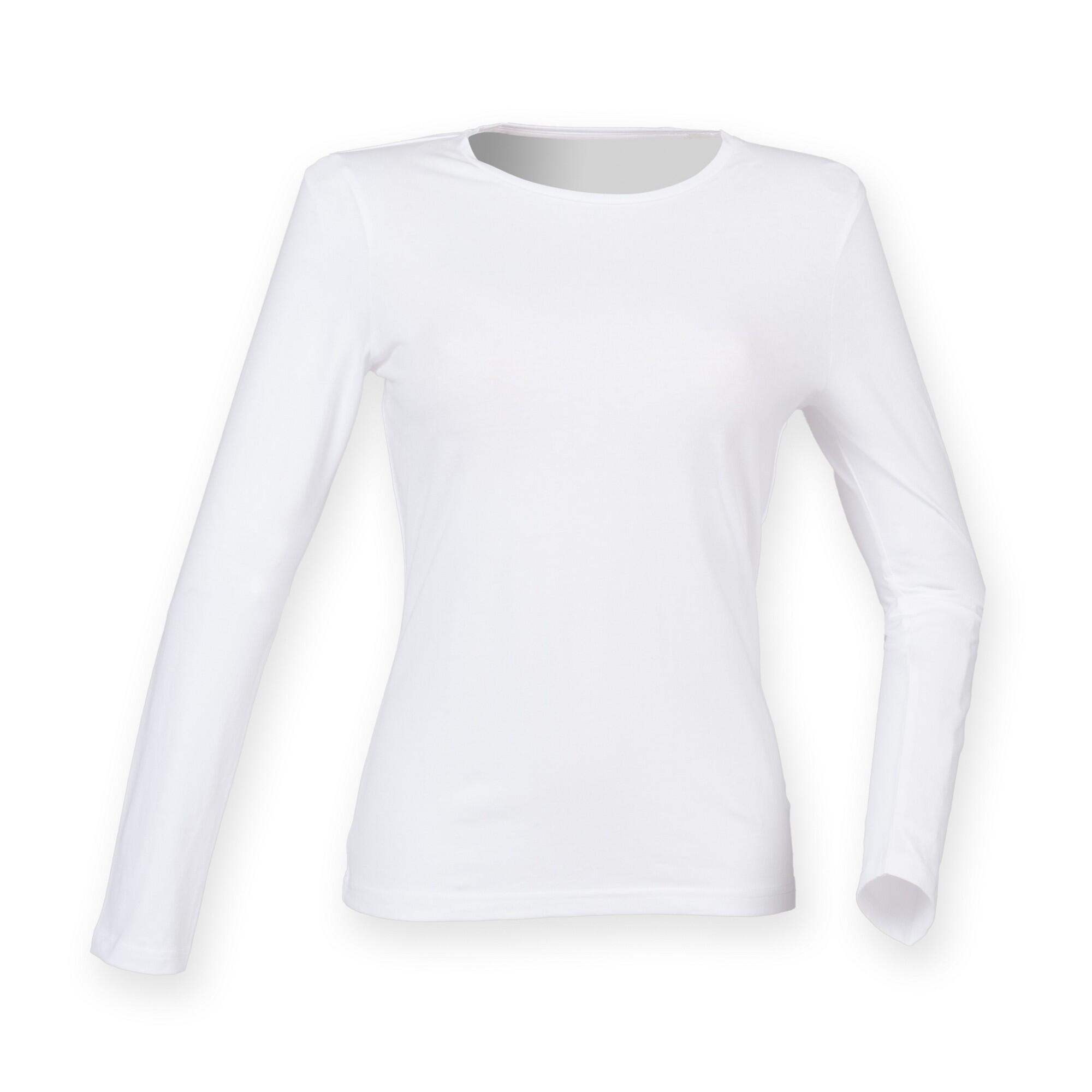 Skinni Fit Womens/Ladies Feel Good Stretch Long Sleeve T-Shirt