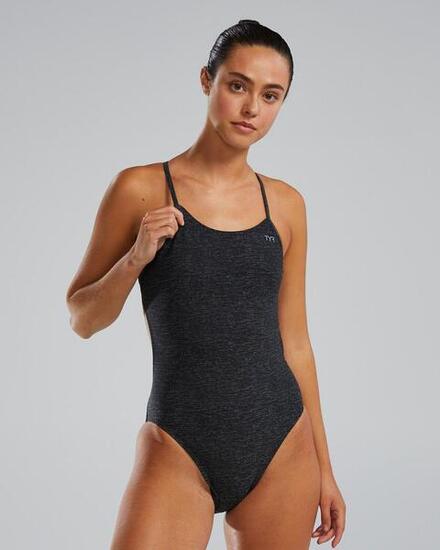 Maillot de bain TYR à découpes croisées - Noir