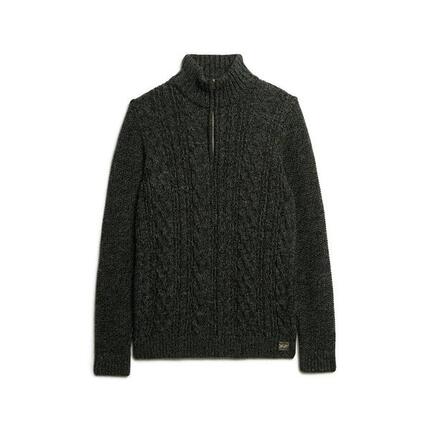 Gebreide trui met halve rits Superdry Jacob Cable