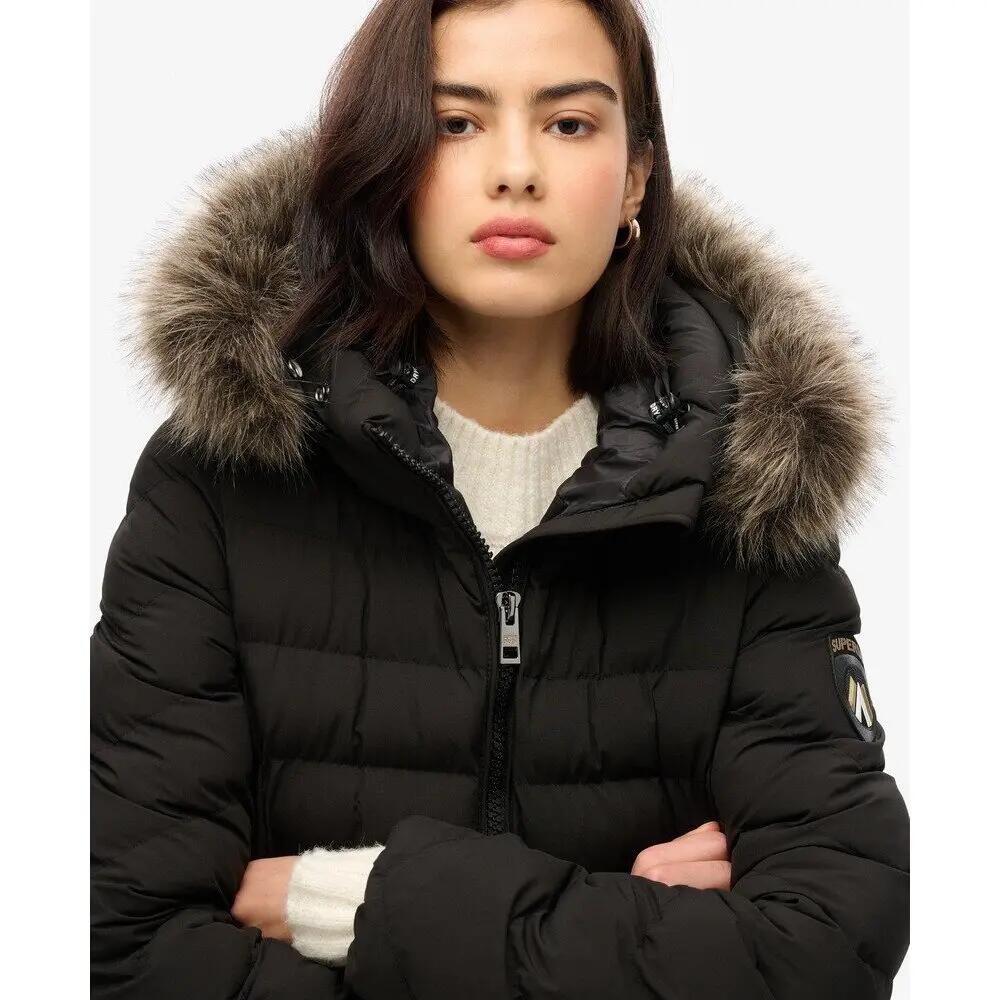 Doudoune longue à capuche en fausse fourrure femme Superdry Fuji 5/5