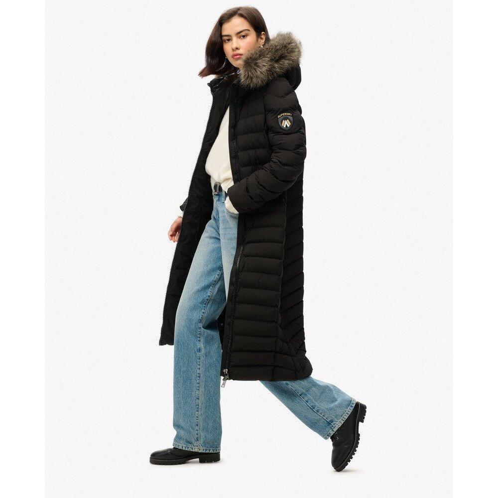 Doudoune longue à capuche en fausse fourrure femme Superdry Fuji 4/5