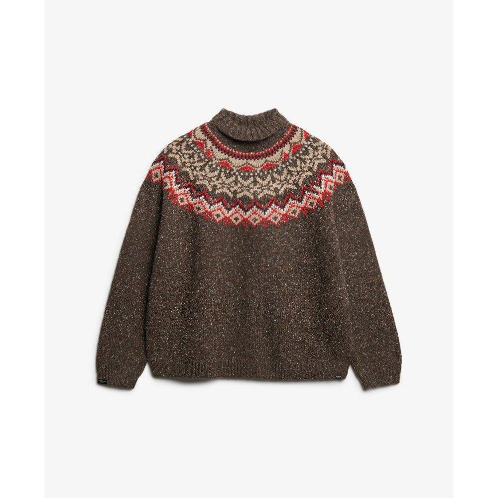 Women's high collar jacquard sweater Superdry