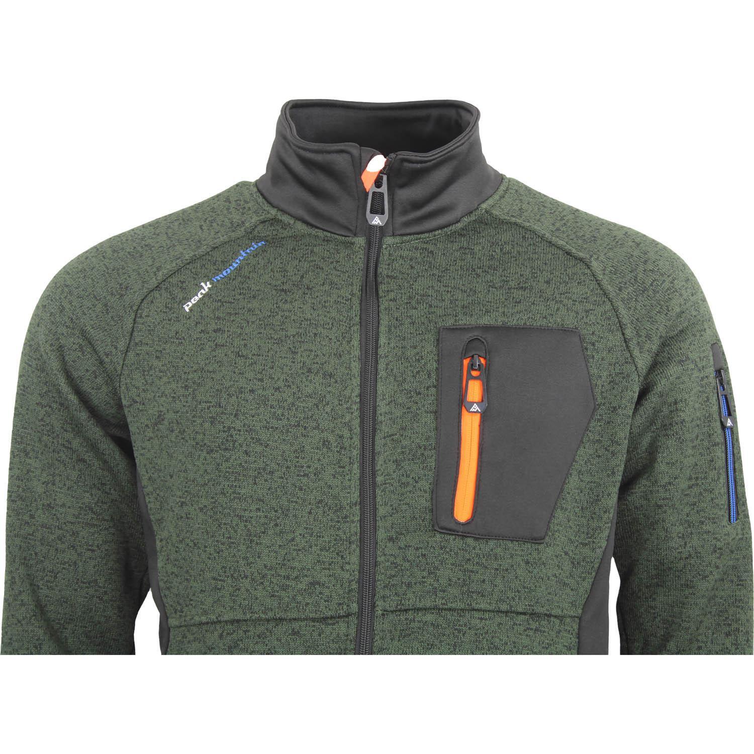Fleece-Jacke aus zwei Materialien Peak Mountain Club 3/4