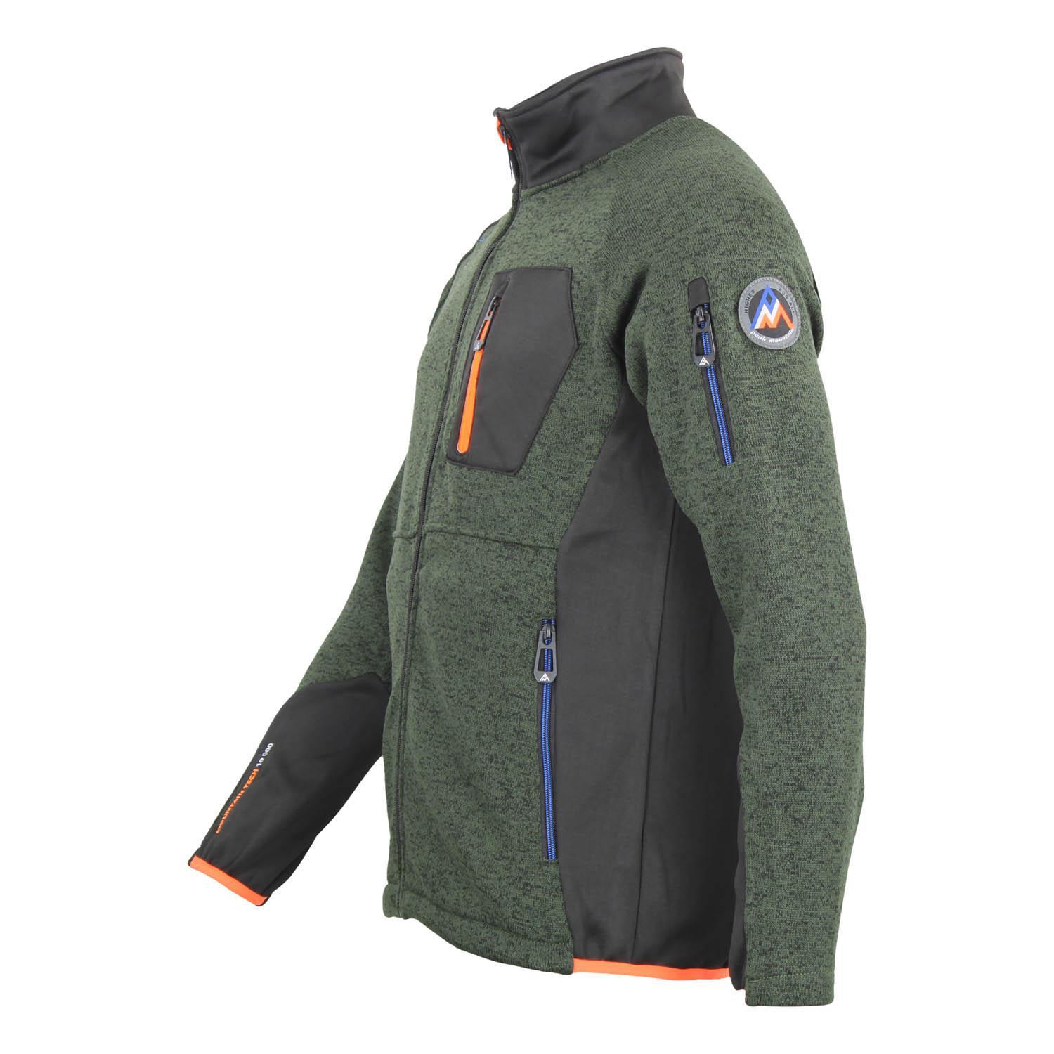 Fleece-Jacke aus zwei Materialien Peak Mountain Club 2/4