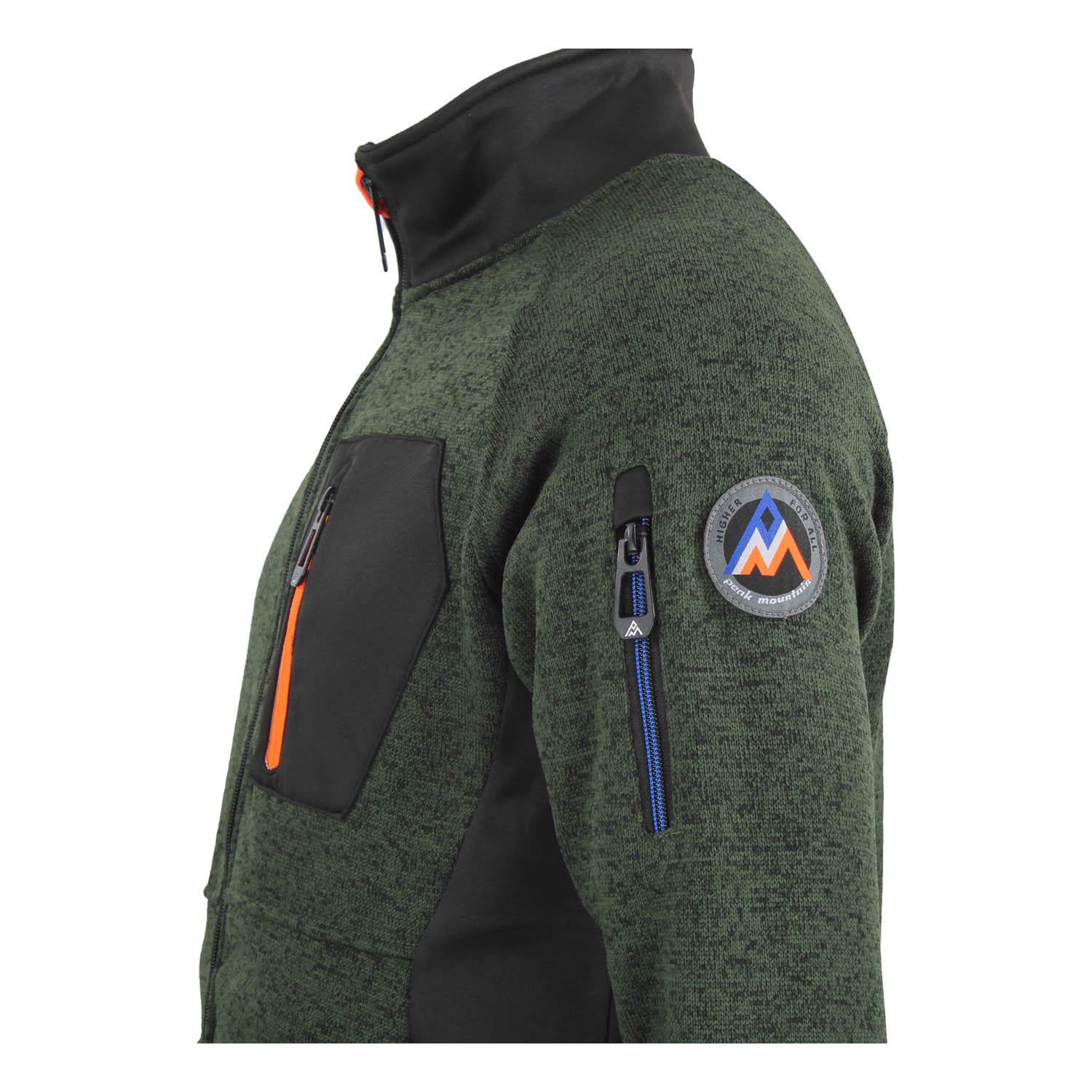 Fleece-Jacke aus zwei Materialien Peak Mountain Club 4/4