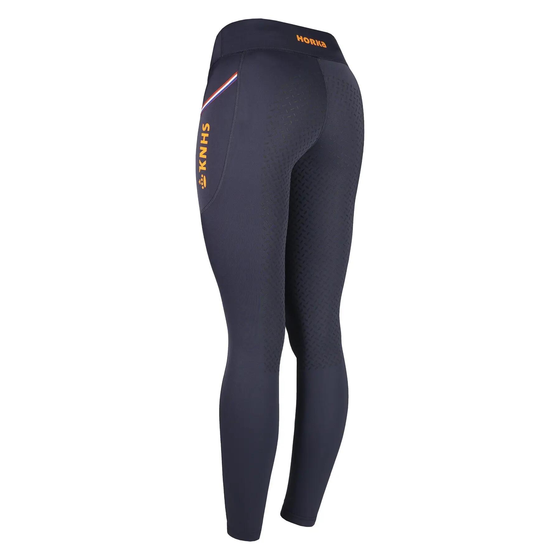 Leggings da equitazione full grip da donna HORKA KNHS 3/4