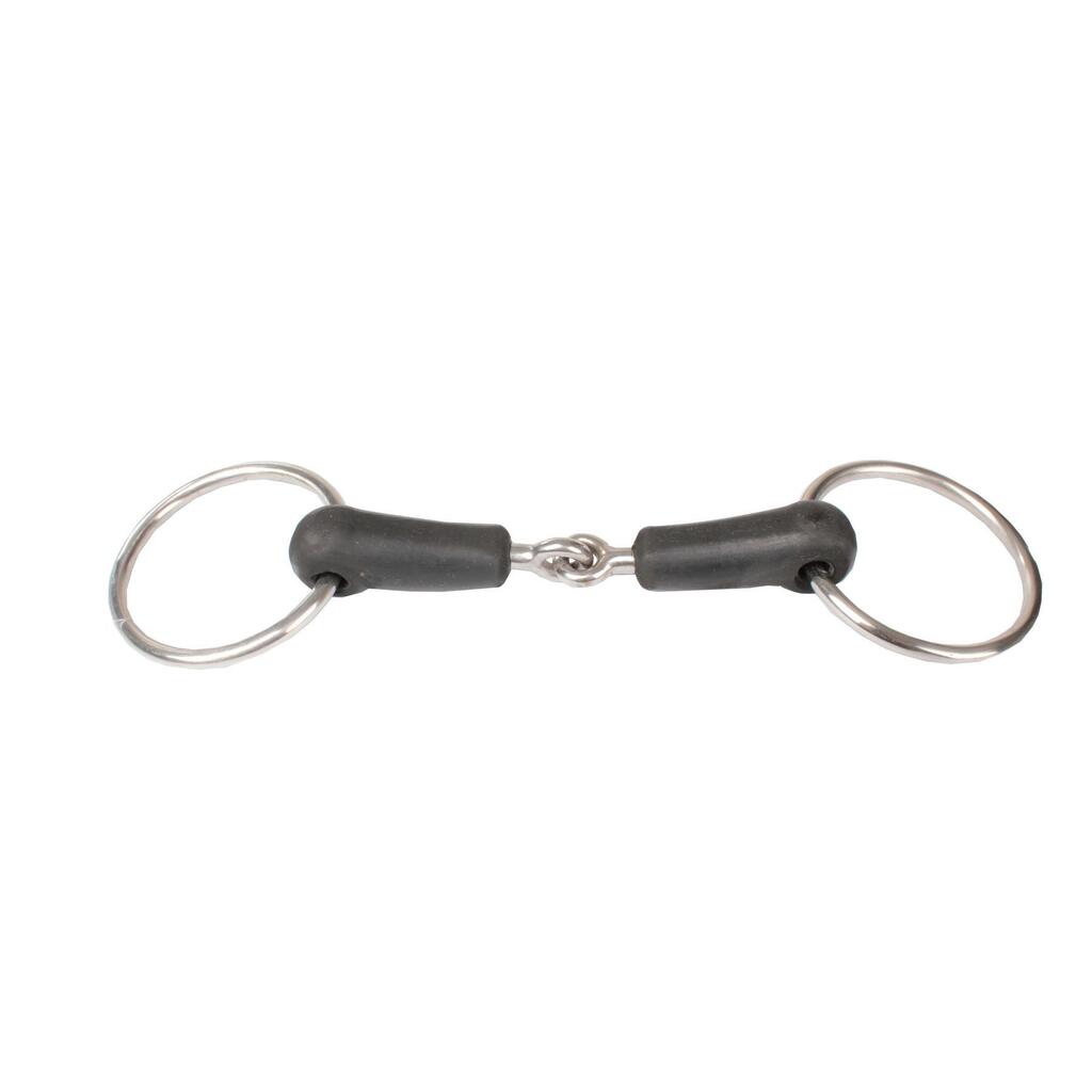 2-ring rubber jointed horse bit HORKA