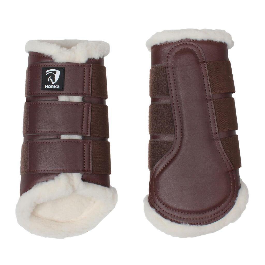 Closed horse boots with fur HORKA