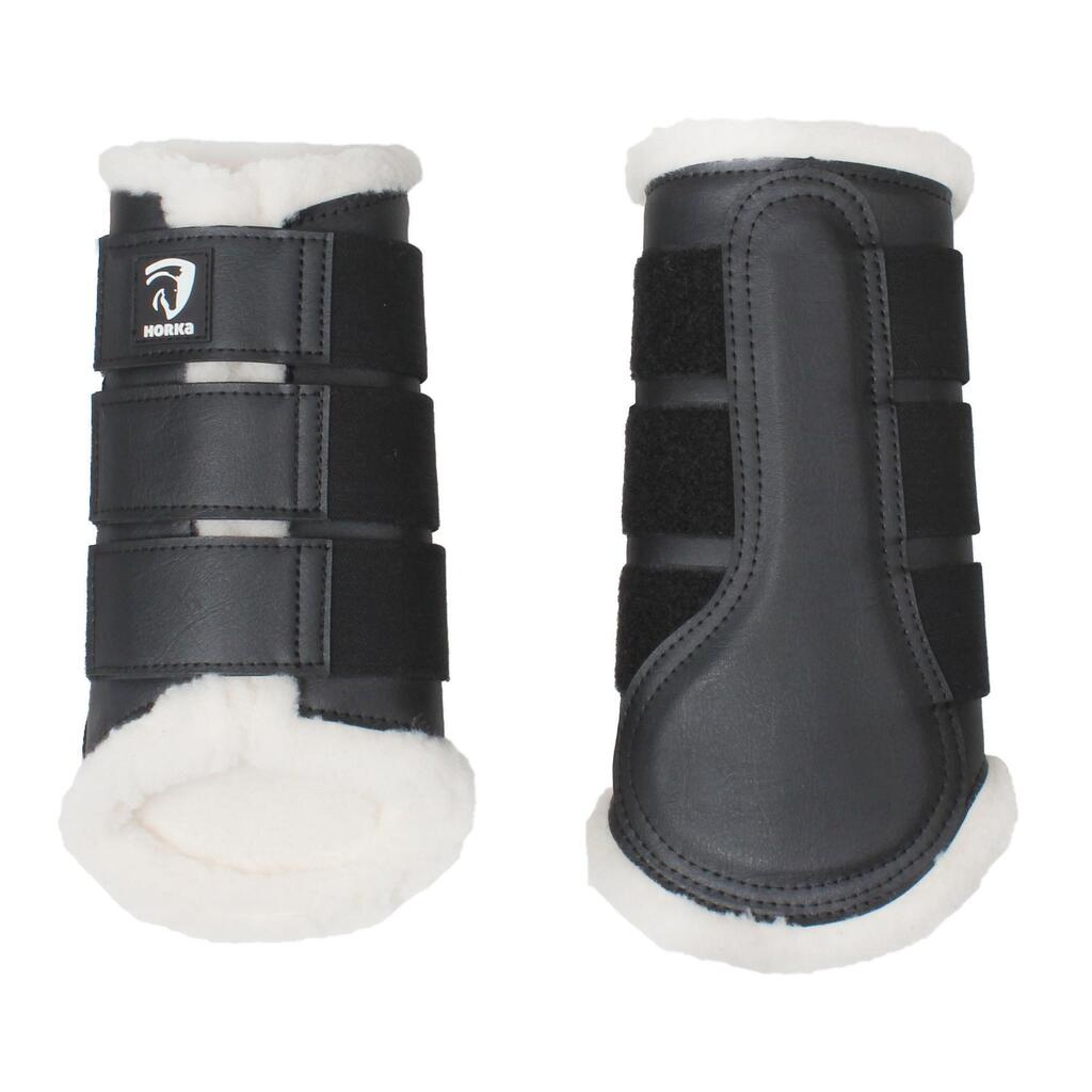 Closed horse boots with fur HORKA