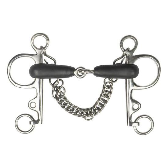 Pelham pour cheval joint caoutchouc Horka