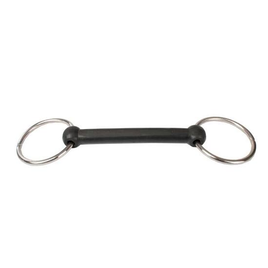 Mors caoutchouc 2 anneaux pour cheval Horka