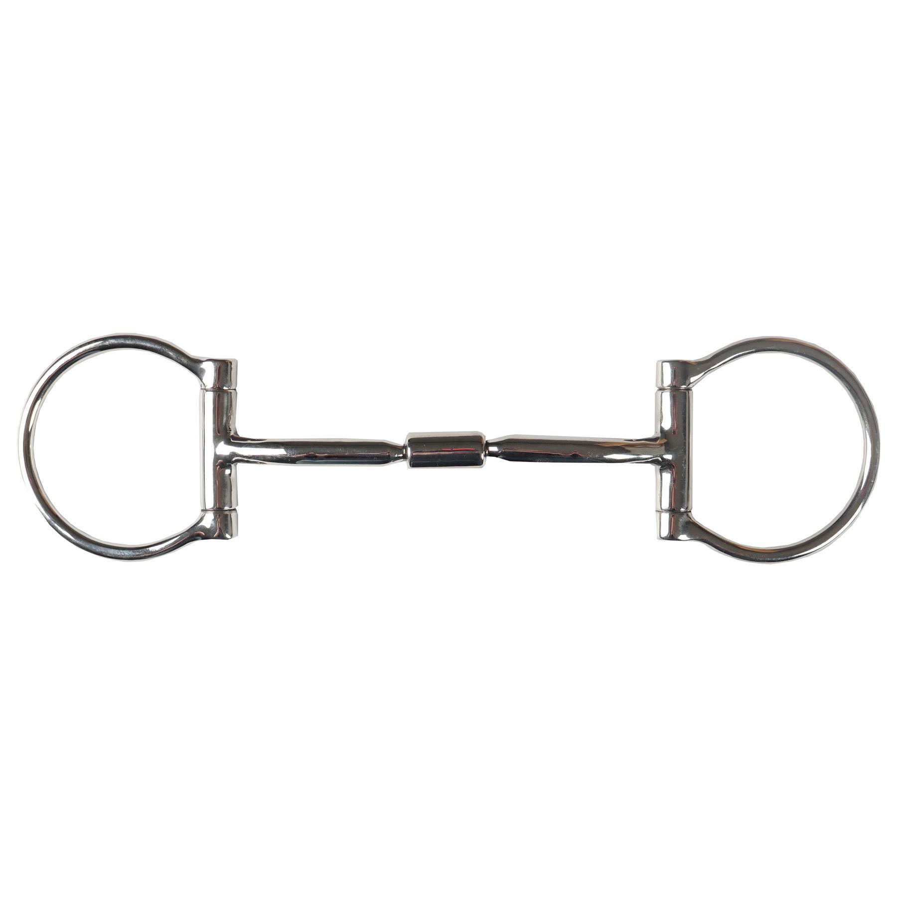 Mors 2 anneaux pour cheval double joint avec rouleau Horka 1/1
